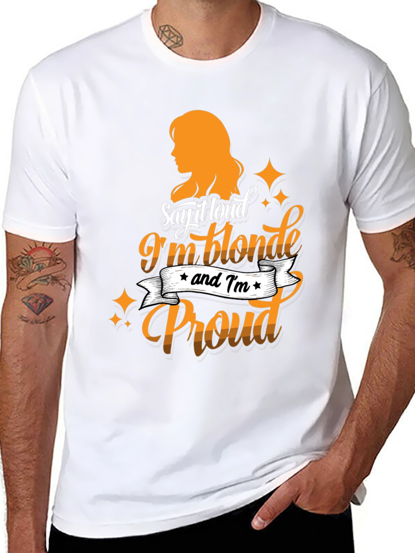 Blonde & Proud Graphic Tee - Black Cotton T-Shirt