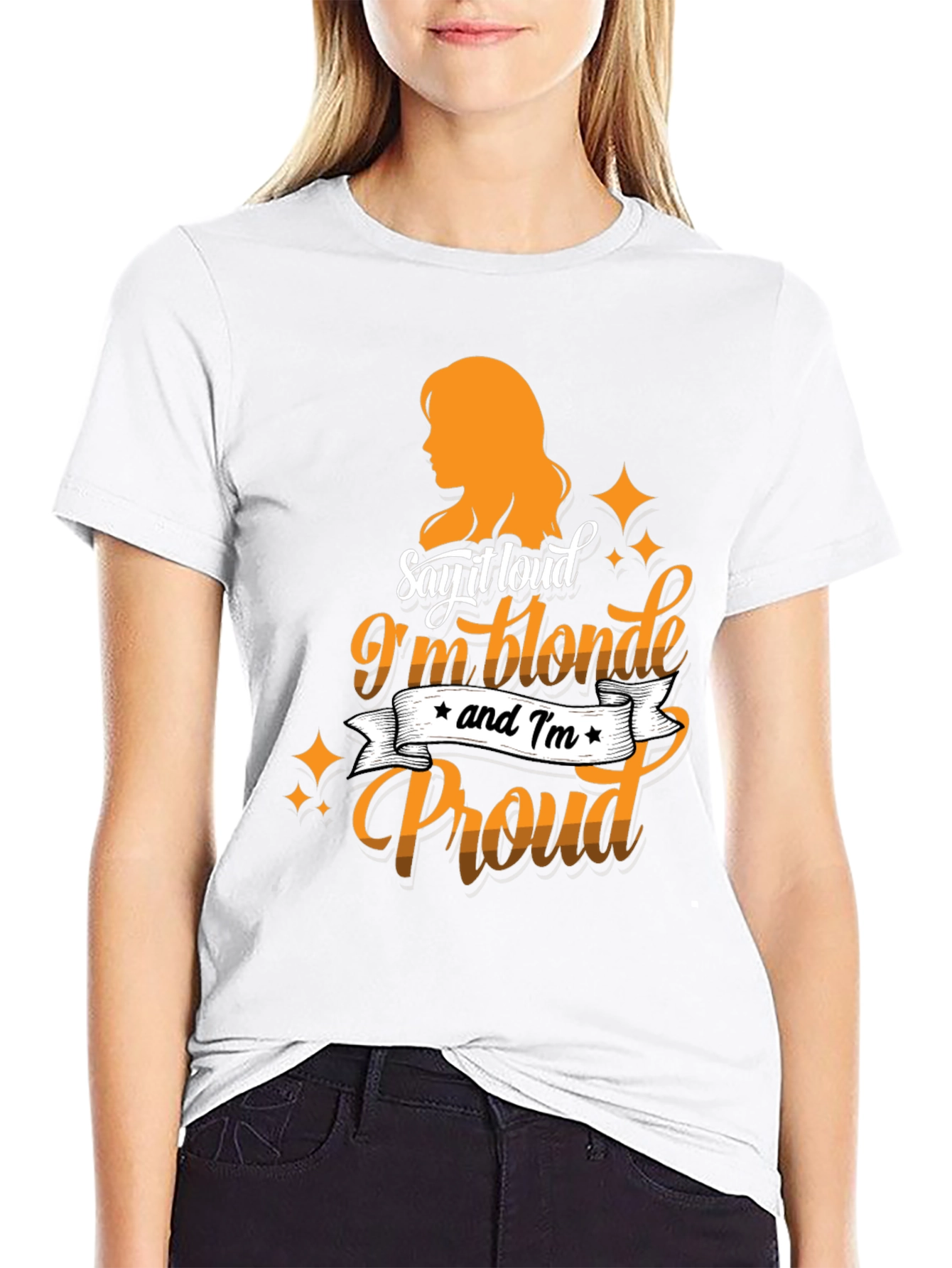 Blonde & Proud Graphic Tee - Black Cotton T-Shirt