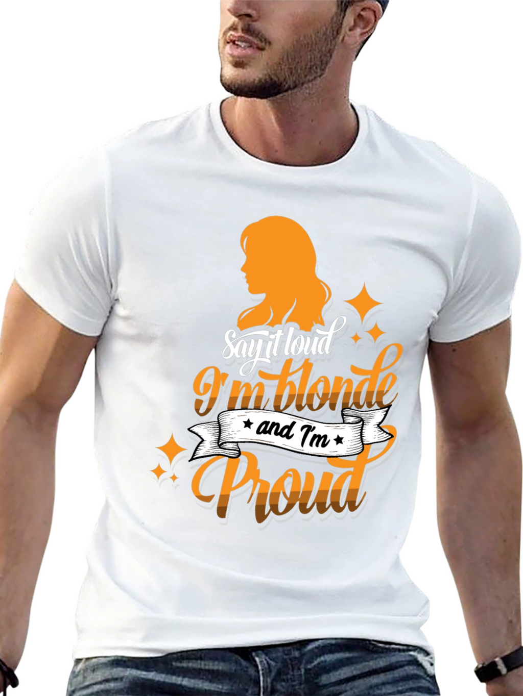 Blonde & Proud Graphic Tee - Black Cotton T-Shirt