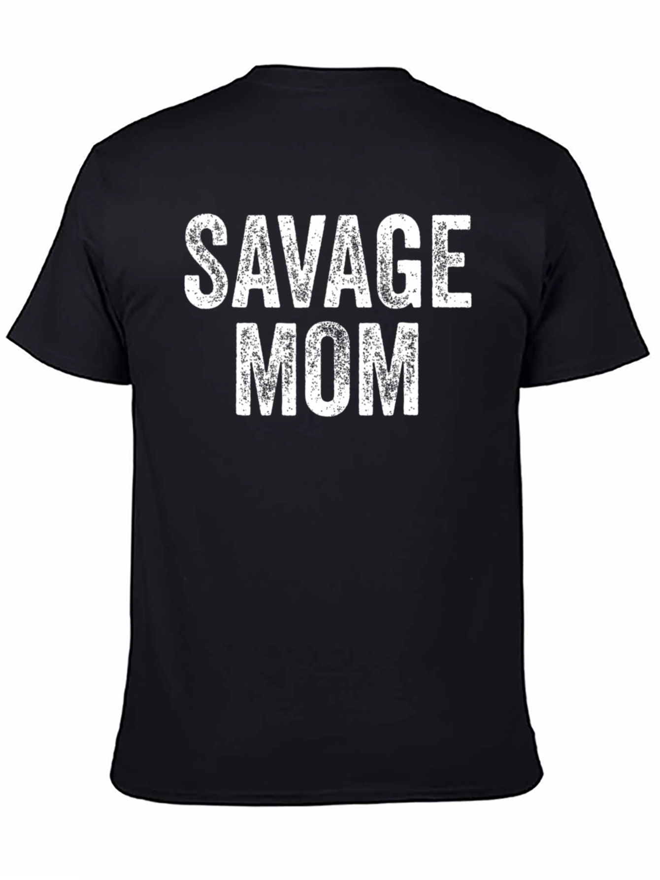 Savage Mom Graphic Tee - Black Cotton T-Shirt