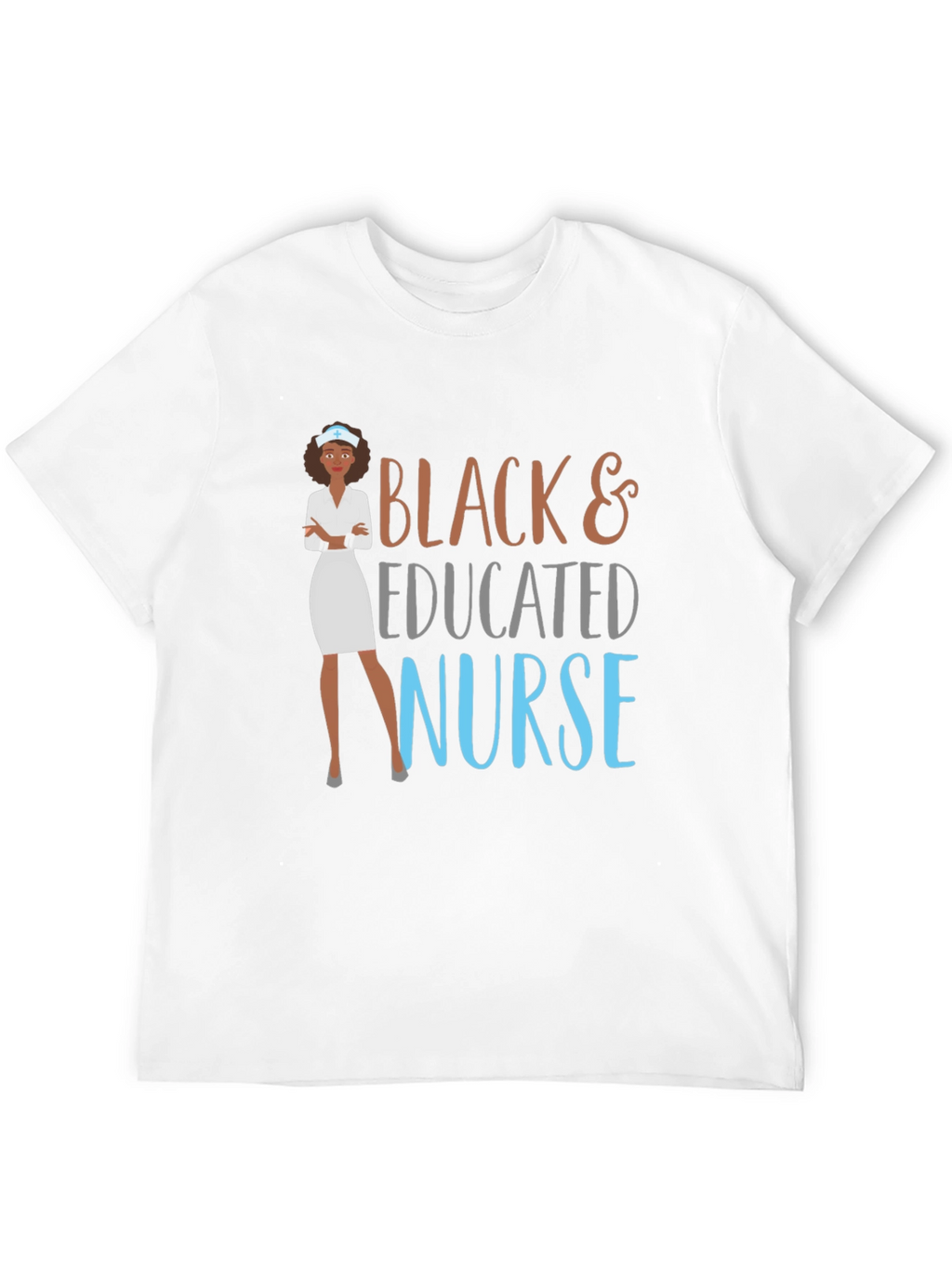 Black & Educated Nurse Graphic T-Shirt