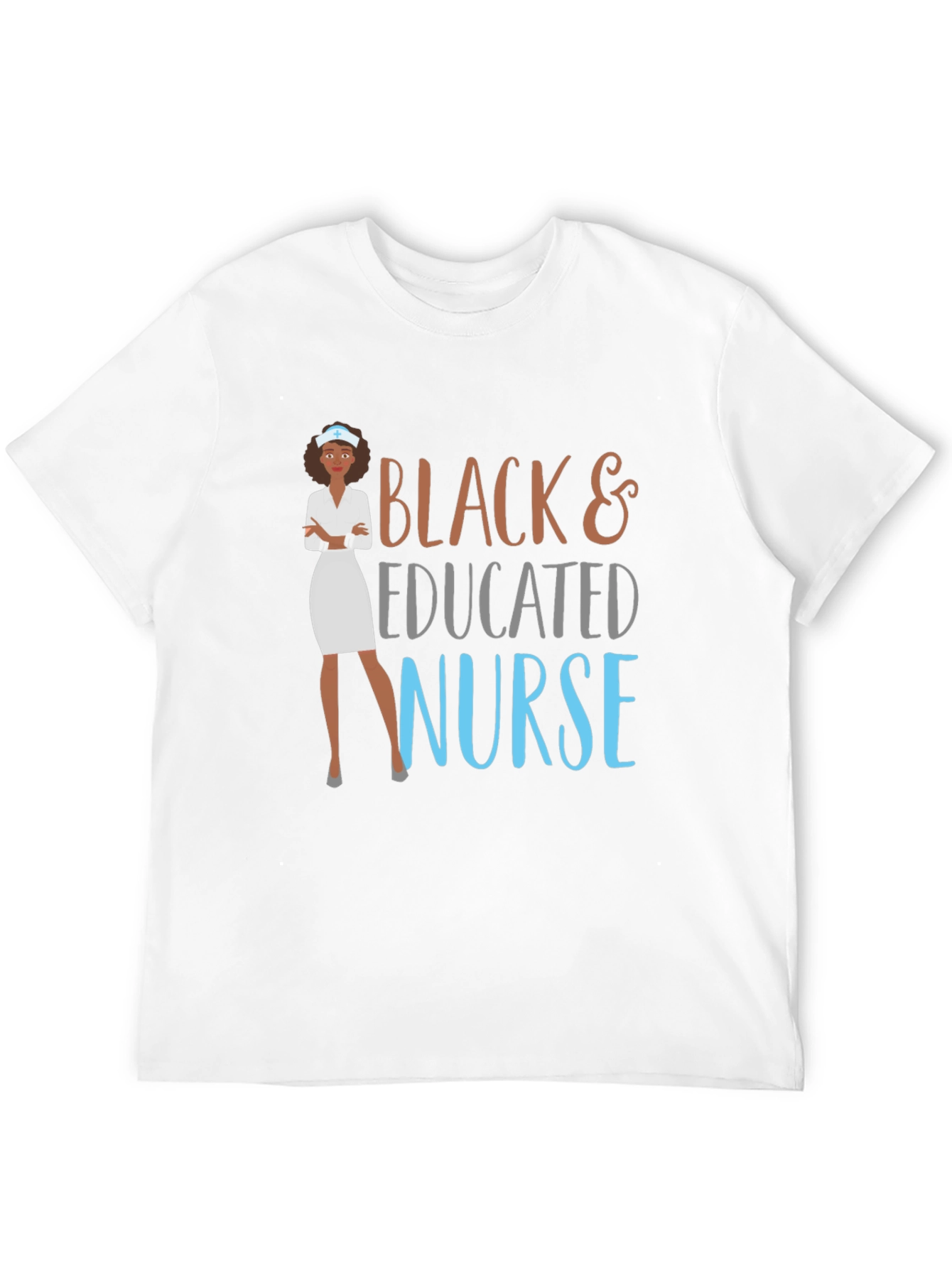 Black & Educated Nurse Graphic T-Shirt