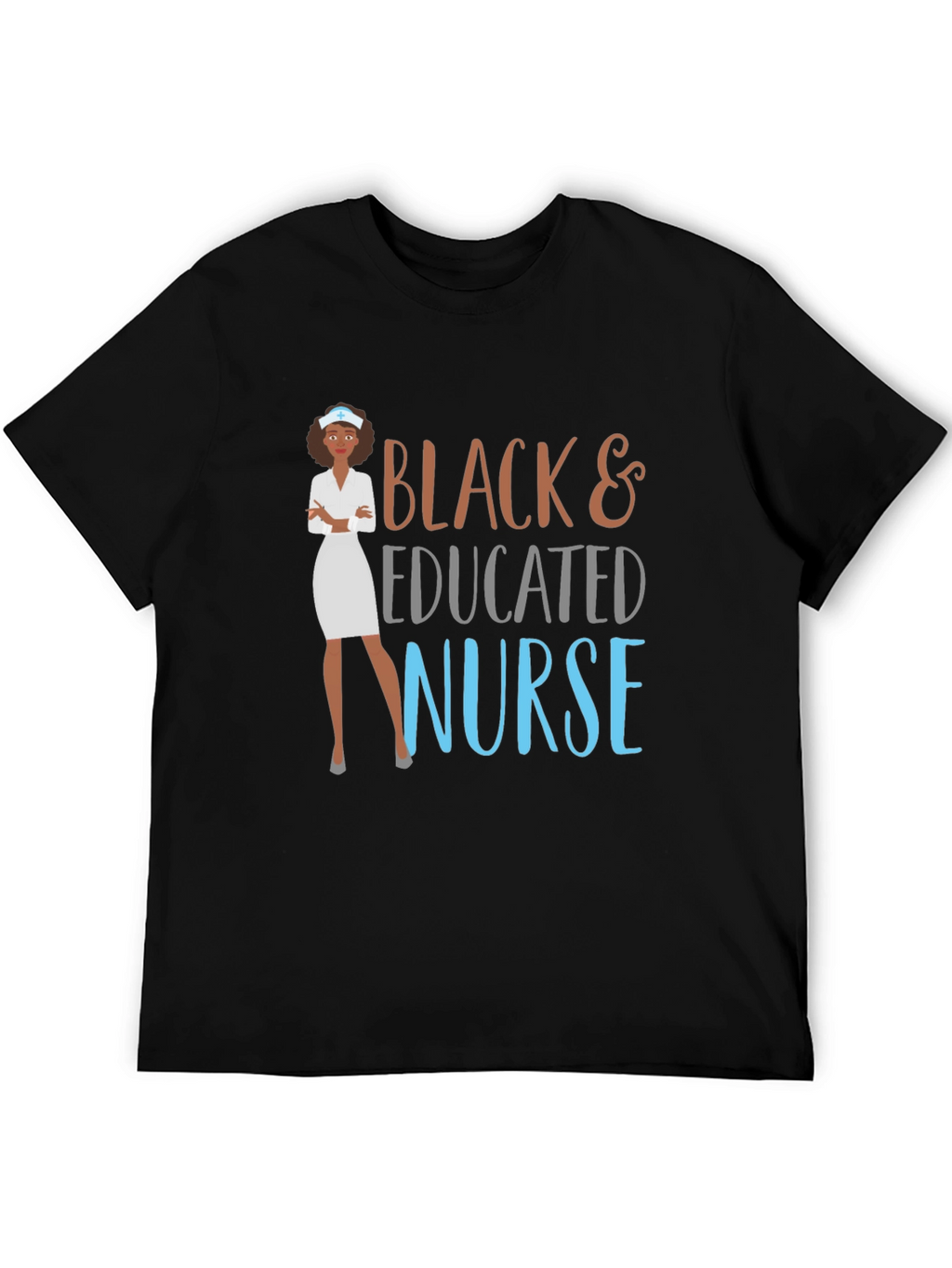 Black & Educated Nurse Graphic T-Shirt