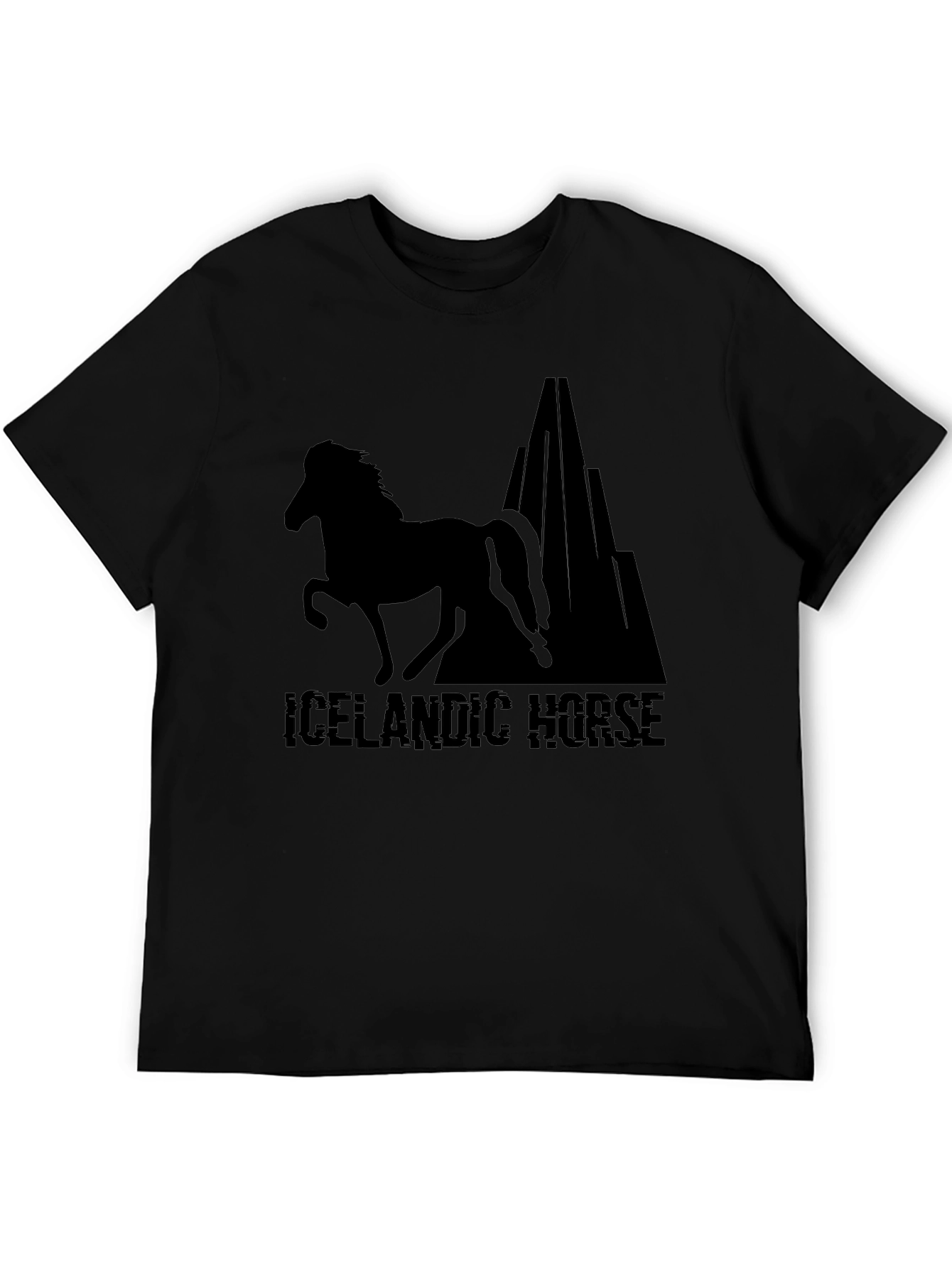 Icelandic Horse T-Shirt - Black Graphic Tee