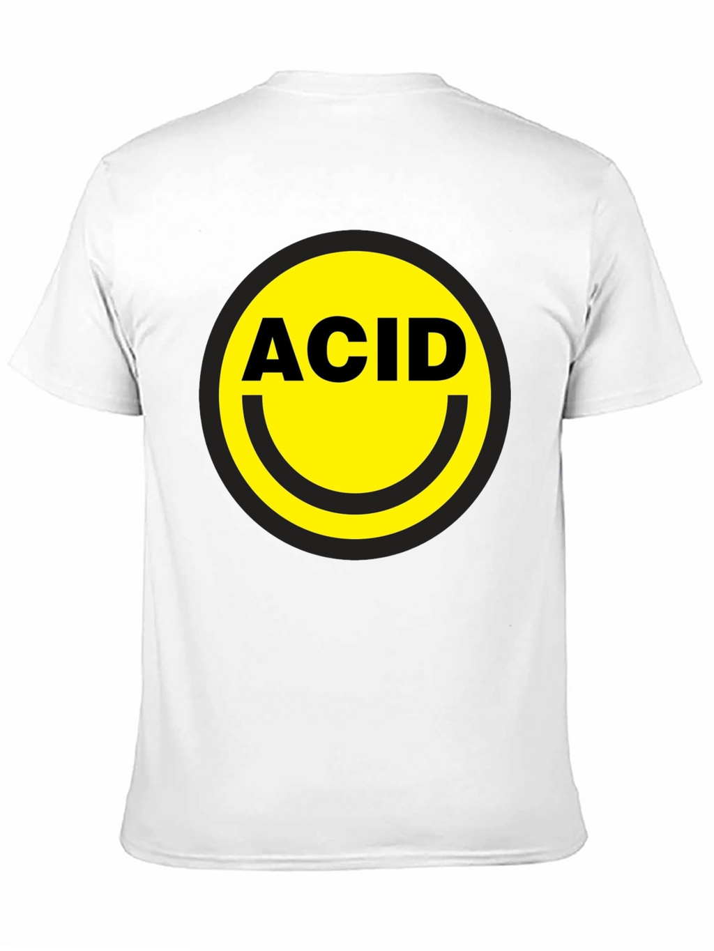 Acid Smiley Face Graphic T-Shirt - Black