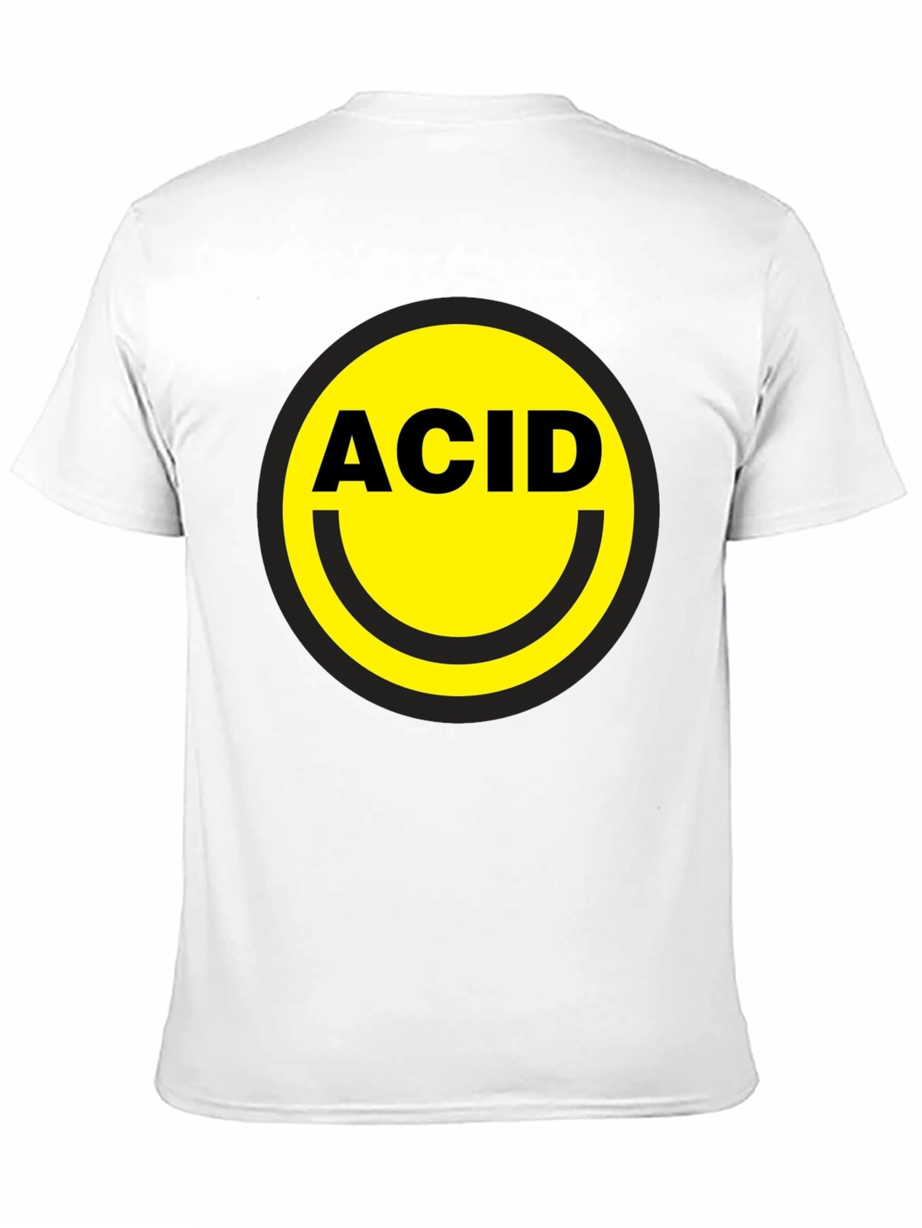 Acid Smiley Face Graphic T-Shirt - Black