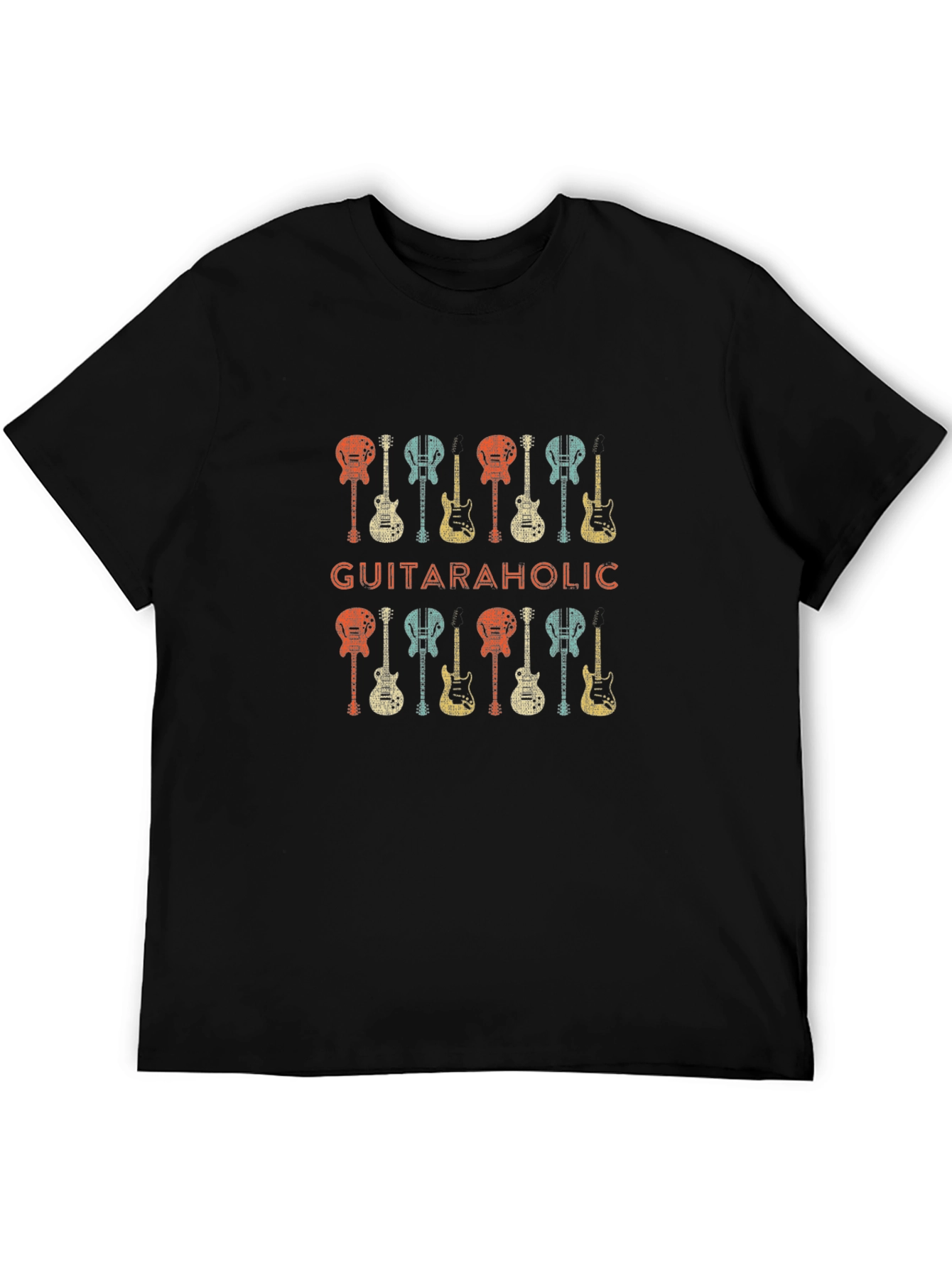 Guitaraholic Graphic Tee - Music Lover Shirt