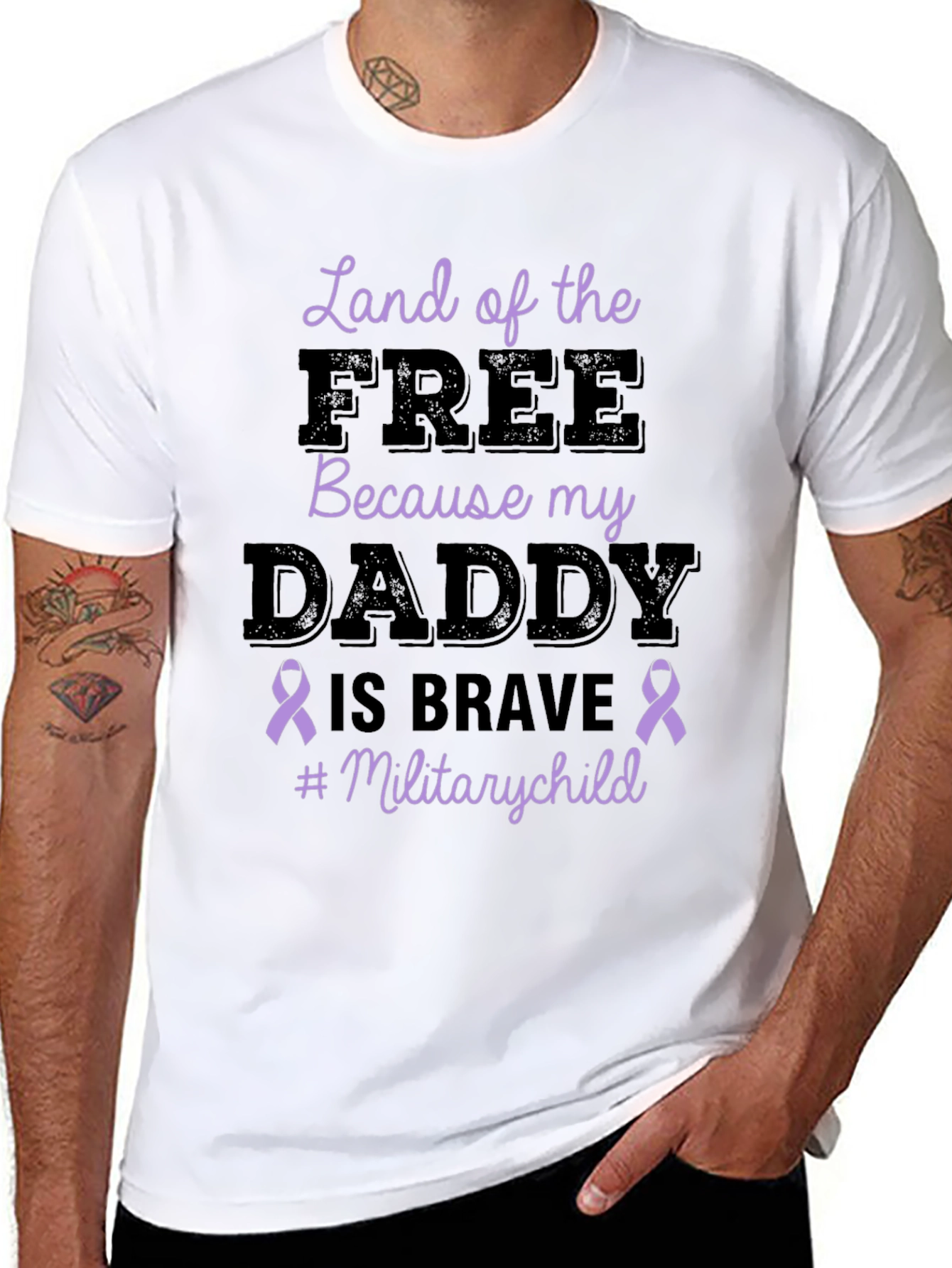 Land of the Free Military Child T-Shirt