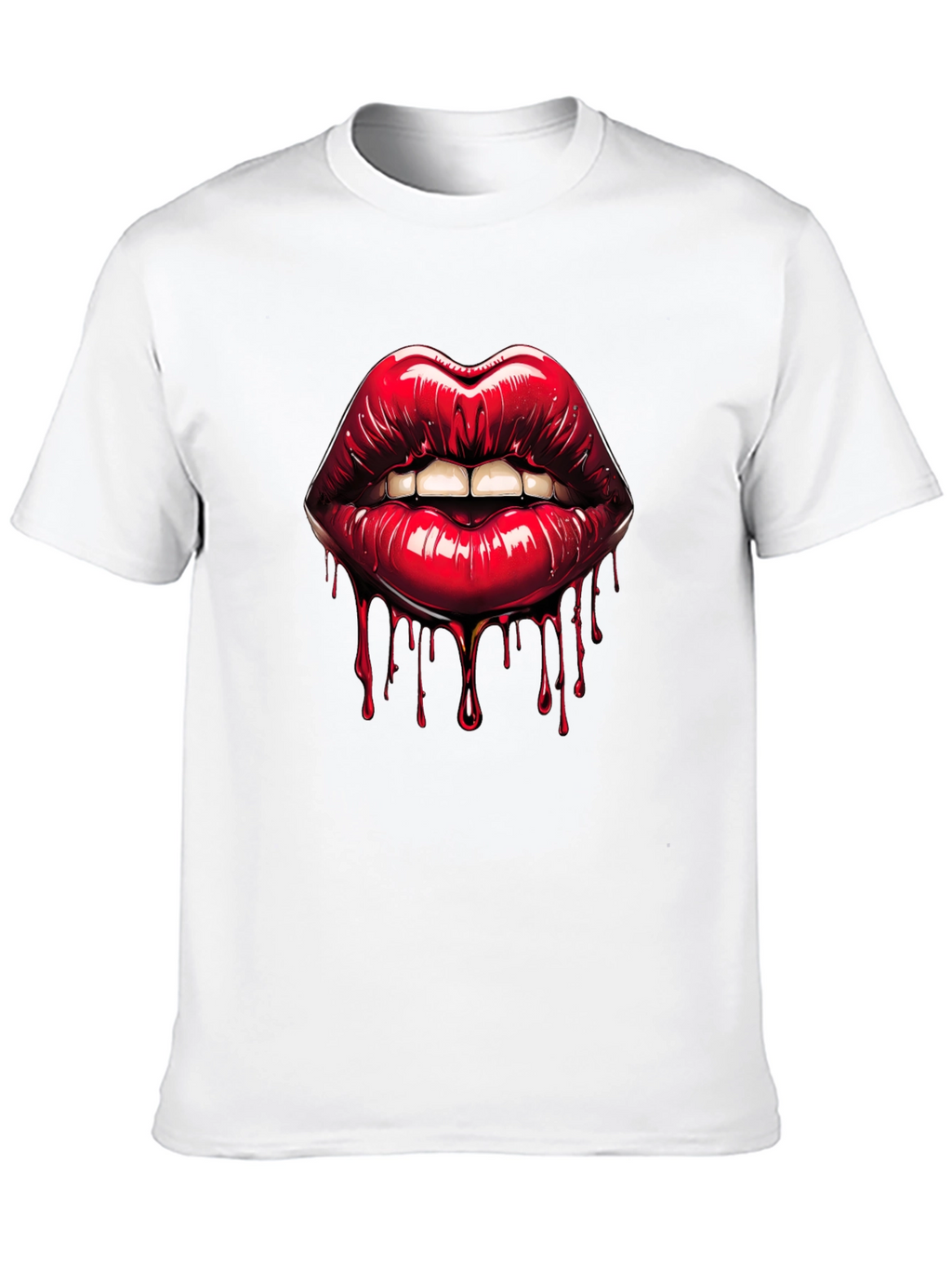 Bleeding Lips Graphic Tee - Bold Fashion