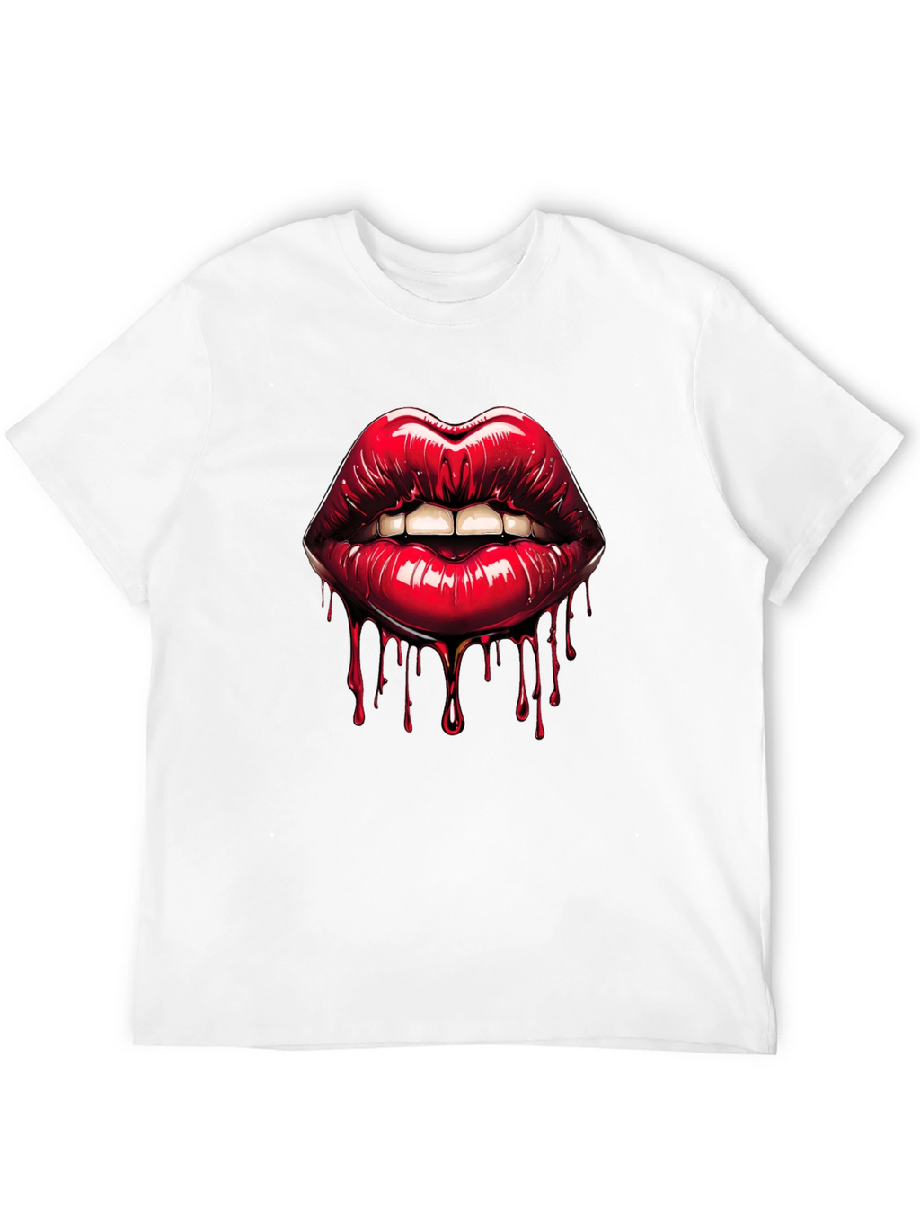 Bleeding Lips Graphic Tee - Bold Fashion