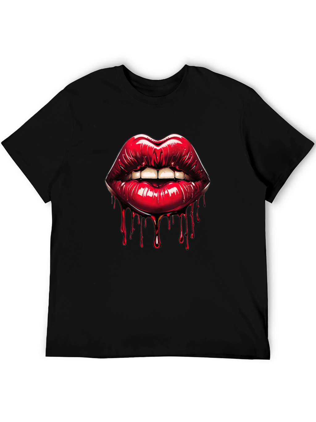 Bleeding Lips Graphic Tee - Bold Fashion