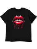 Bleeding Lips Graphic Tee - Bold Fashion