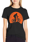 Mountain Biker Sunset Graphic Tee