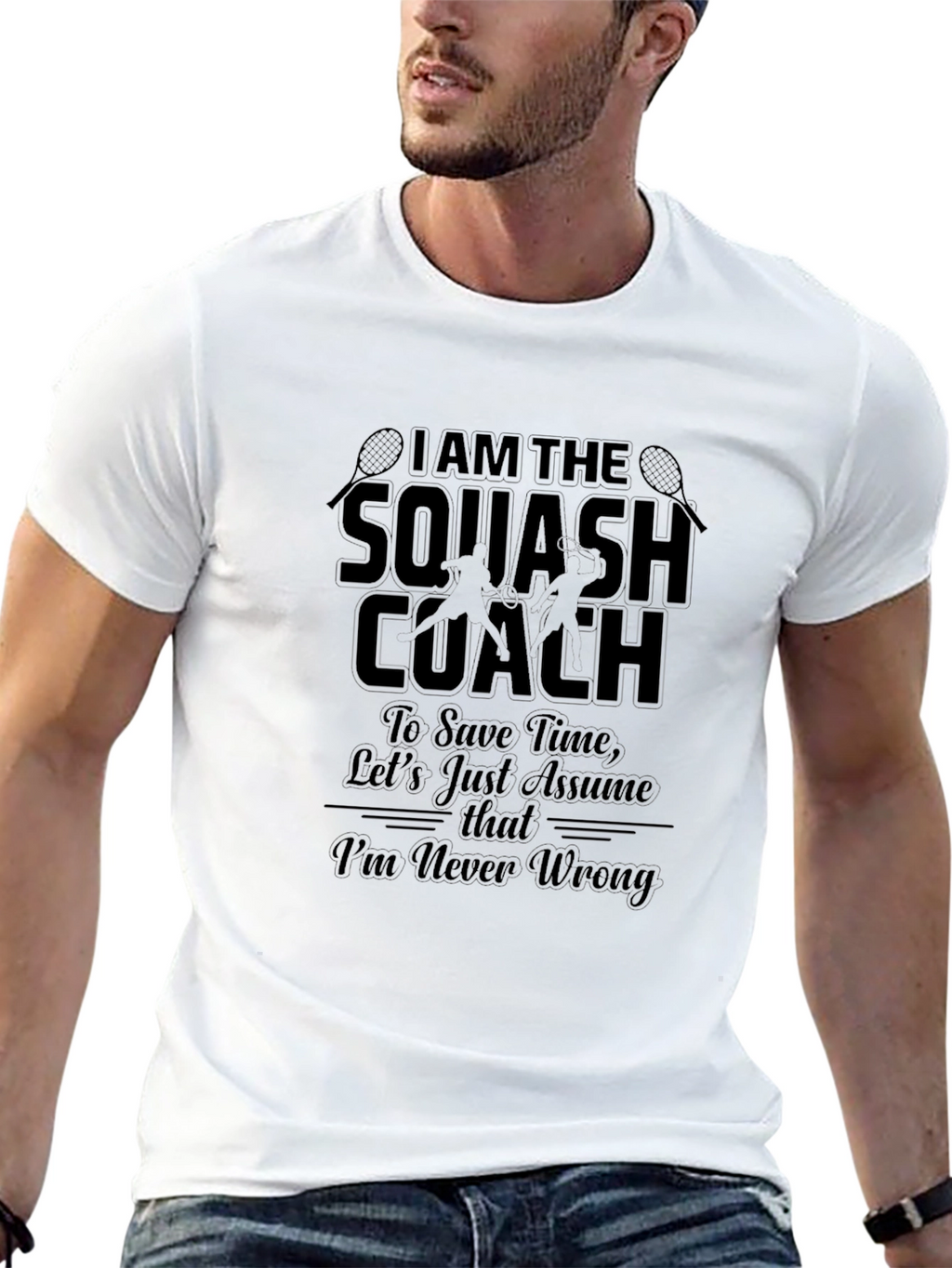 Squash Coach T-Shirt - Never Wrong Tee