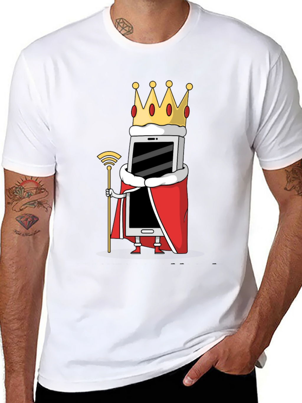 Smartphone King T-Shirt - Mobile Phone Humor Tee
