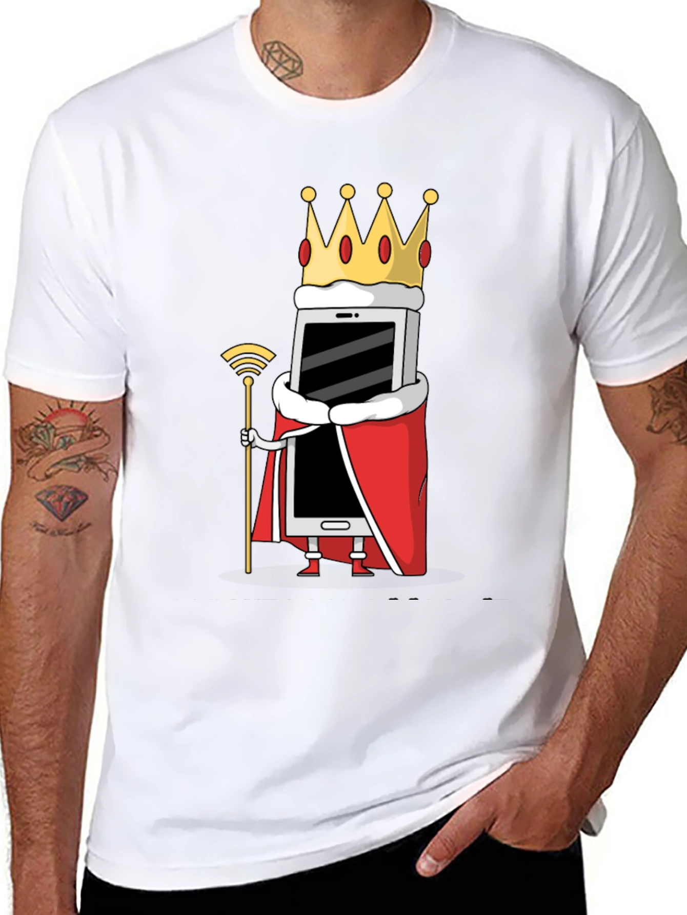 Smartphone King T-Shirt - Mobile Phone Humor Tee