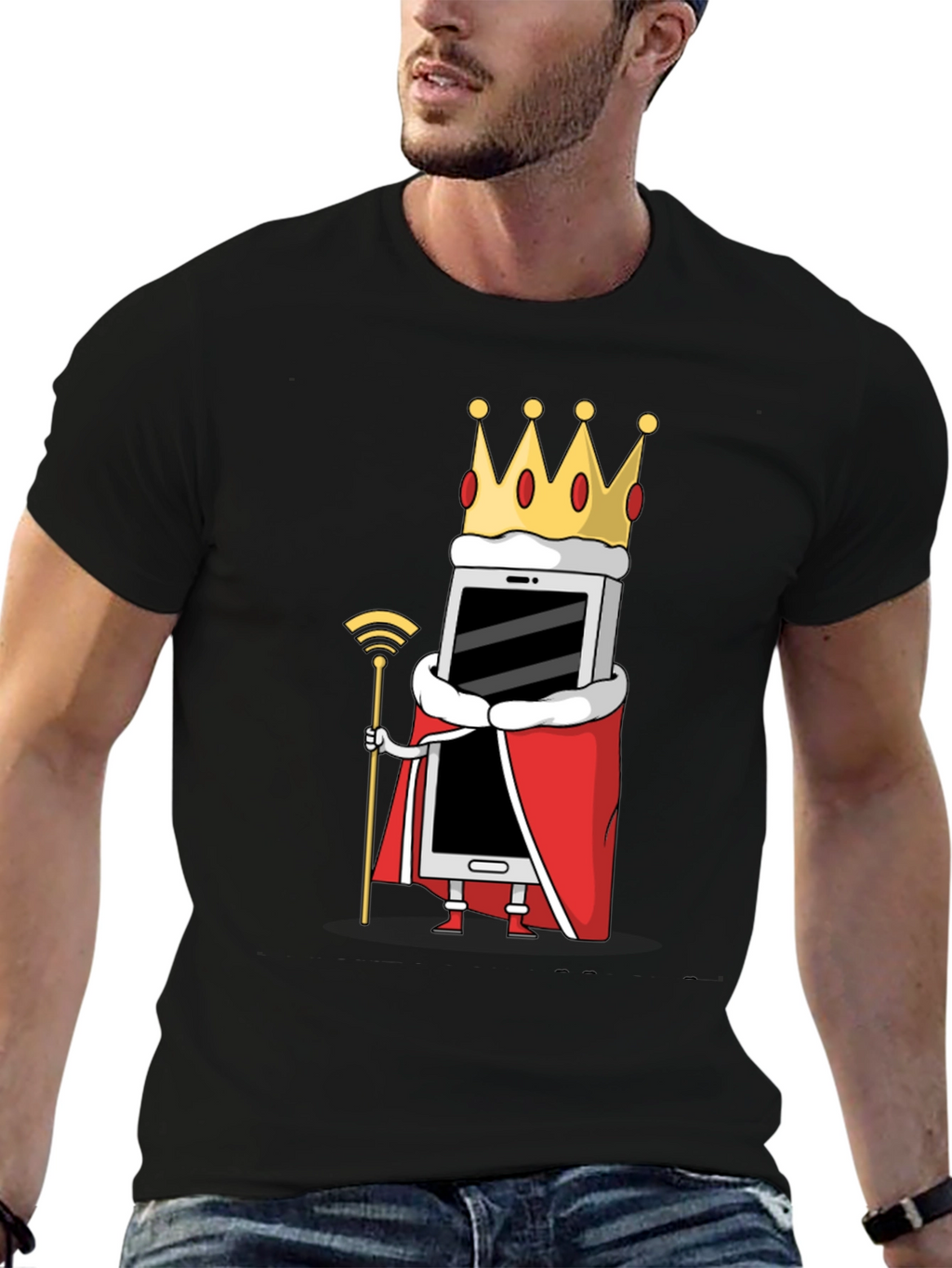 Smartphone King T-Shirt - Mobile Phone Humor Tee