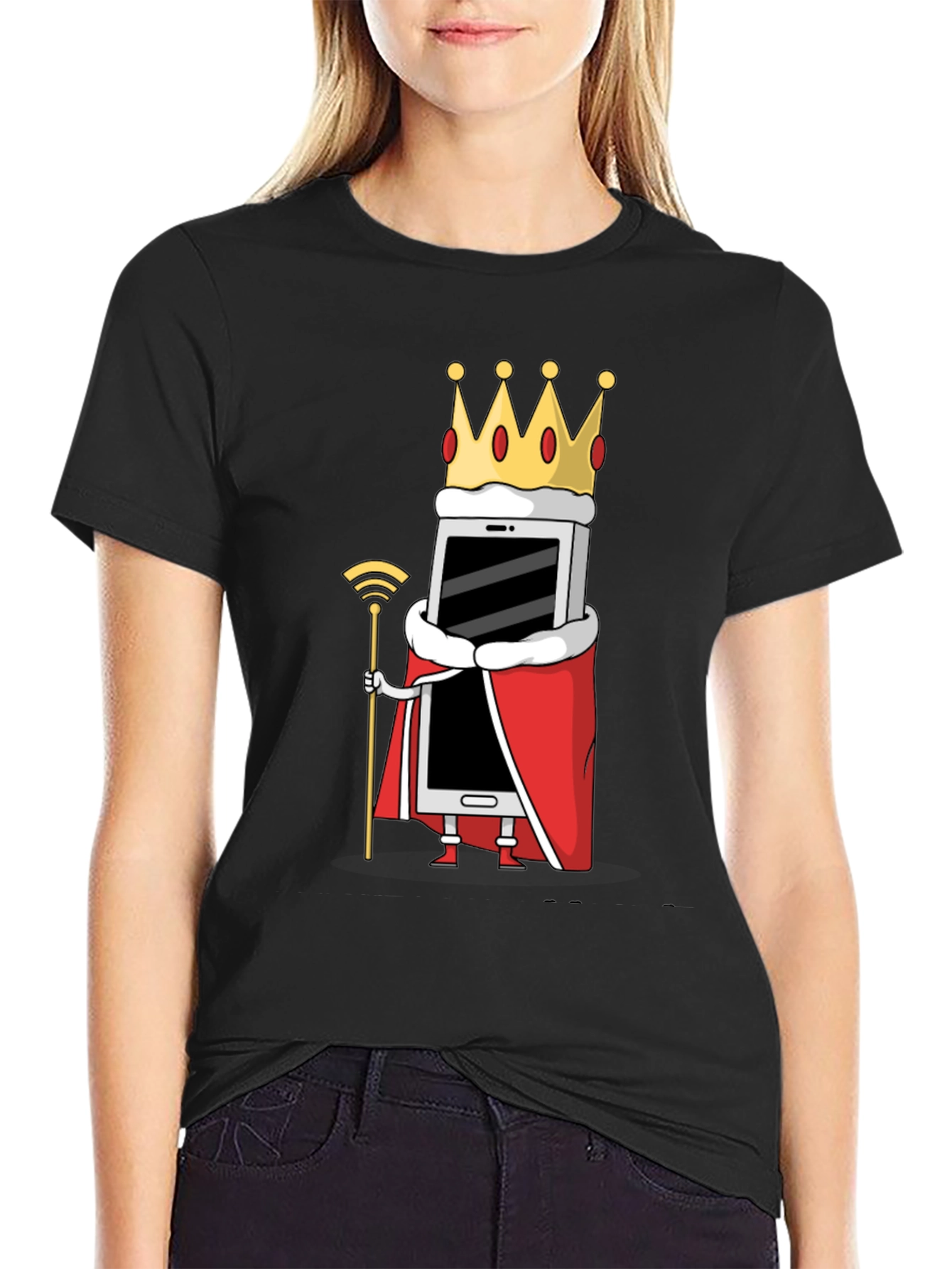 Smartphone King T-Shirt - Mobile Phone Humor Tee