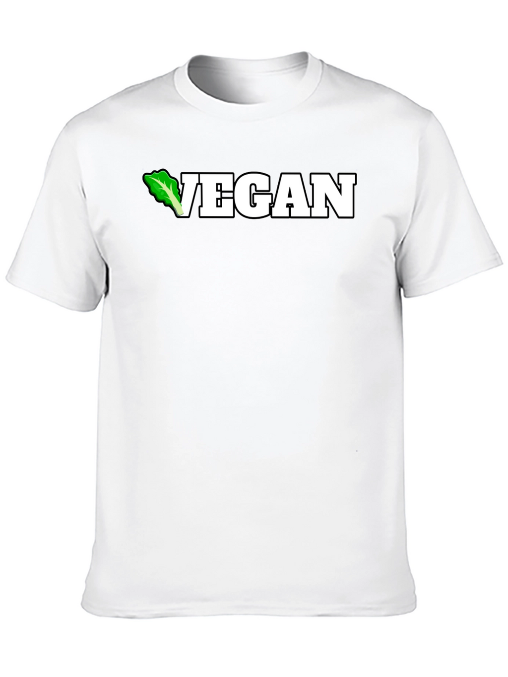 Vegan Lettuce Tee - Black Cotton T-Shirt