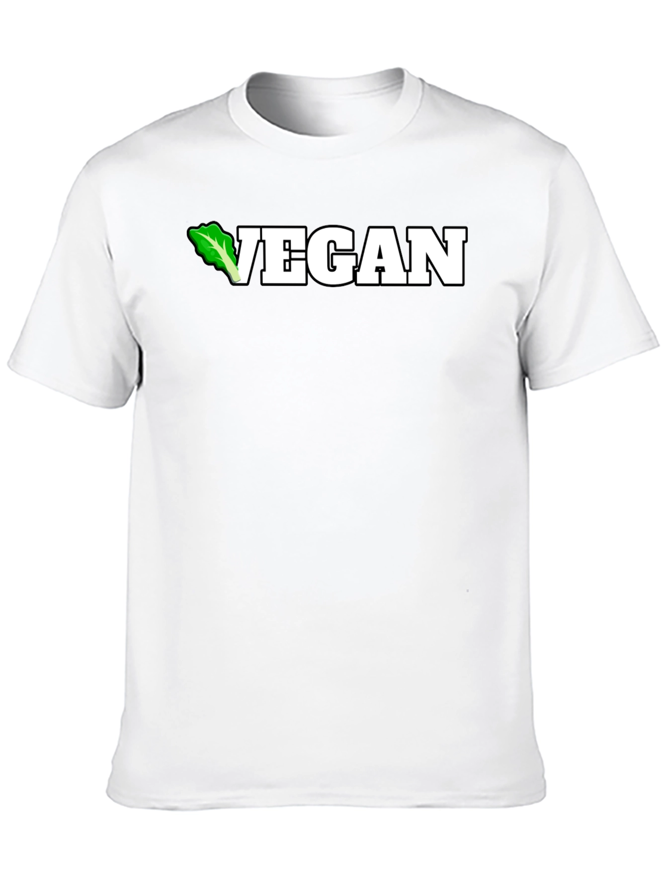 Vegan Lettuce Tee - Black Cotton T-Shirt