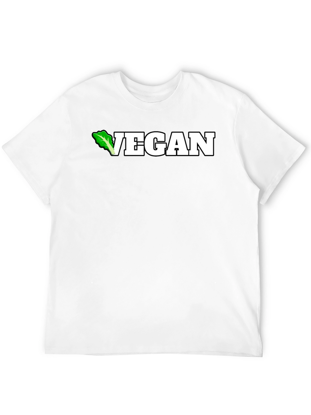 Vegan Lettuce Tee - Black Cotton T-Shirt