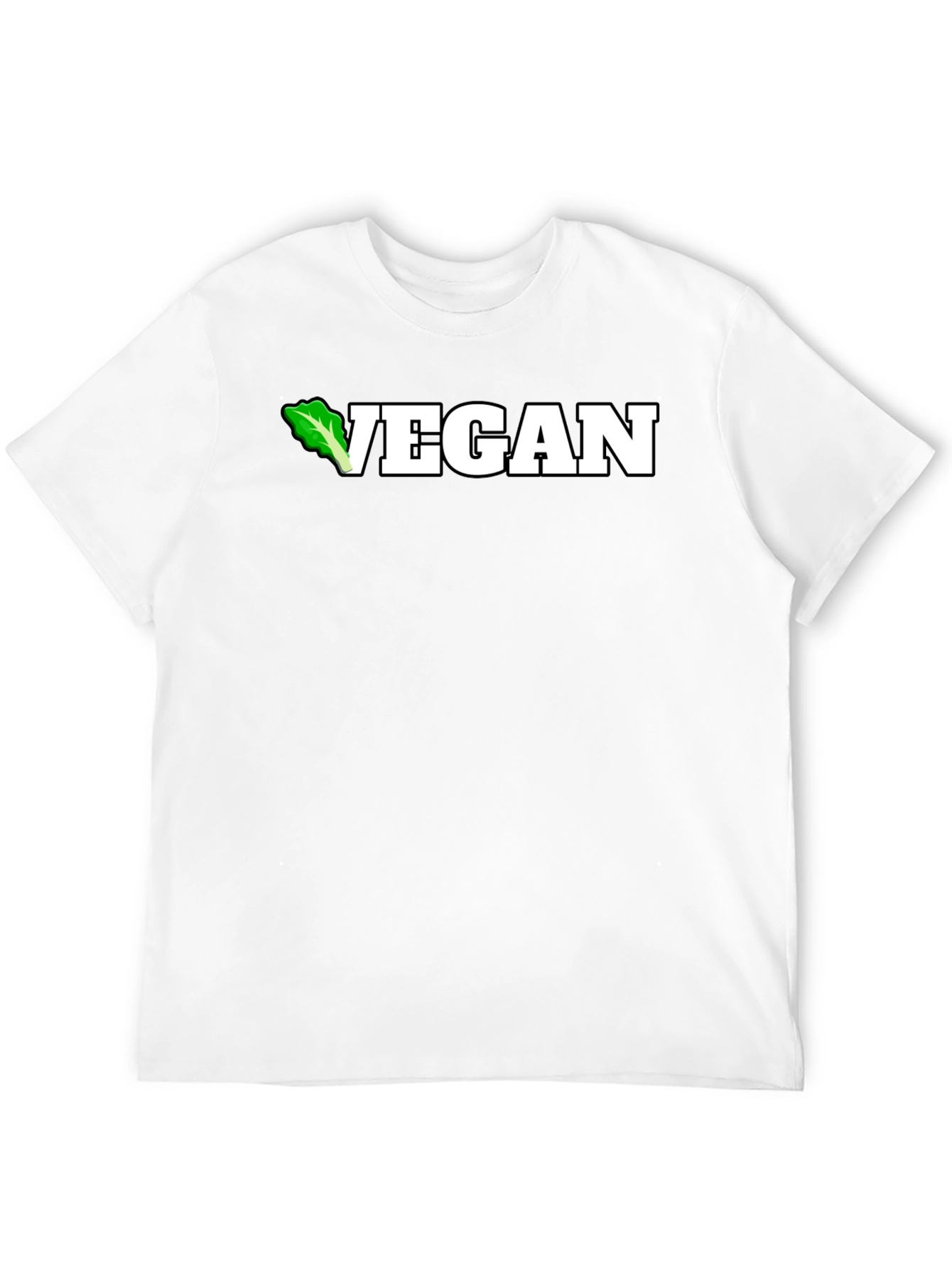 Vegan Lettuce Tee - Black Cotton T-Shirt