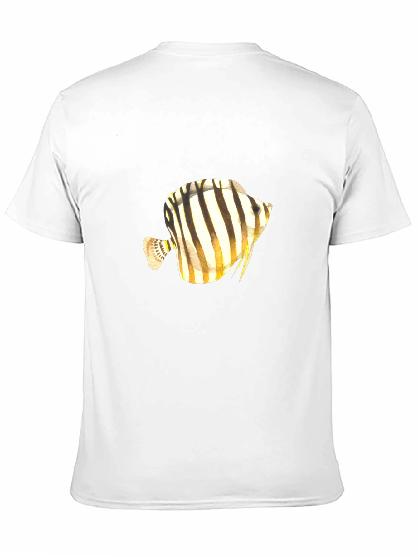 Stripped Fish Graphic Tee - Black