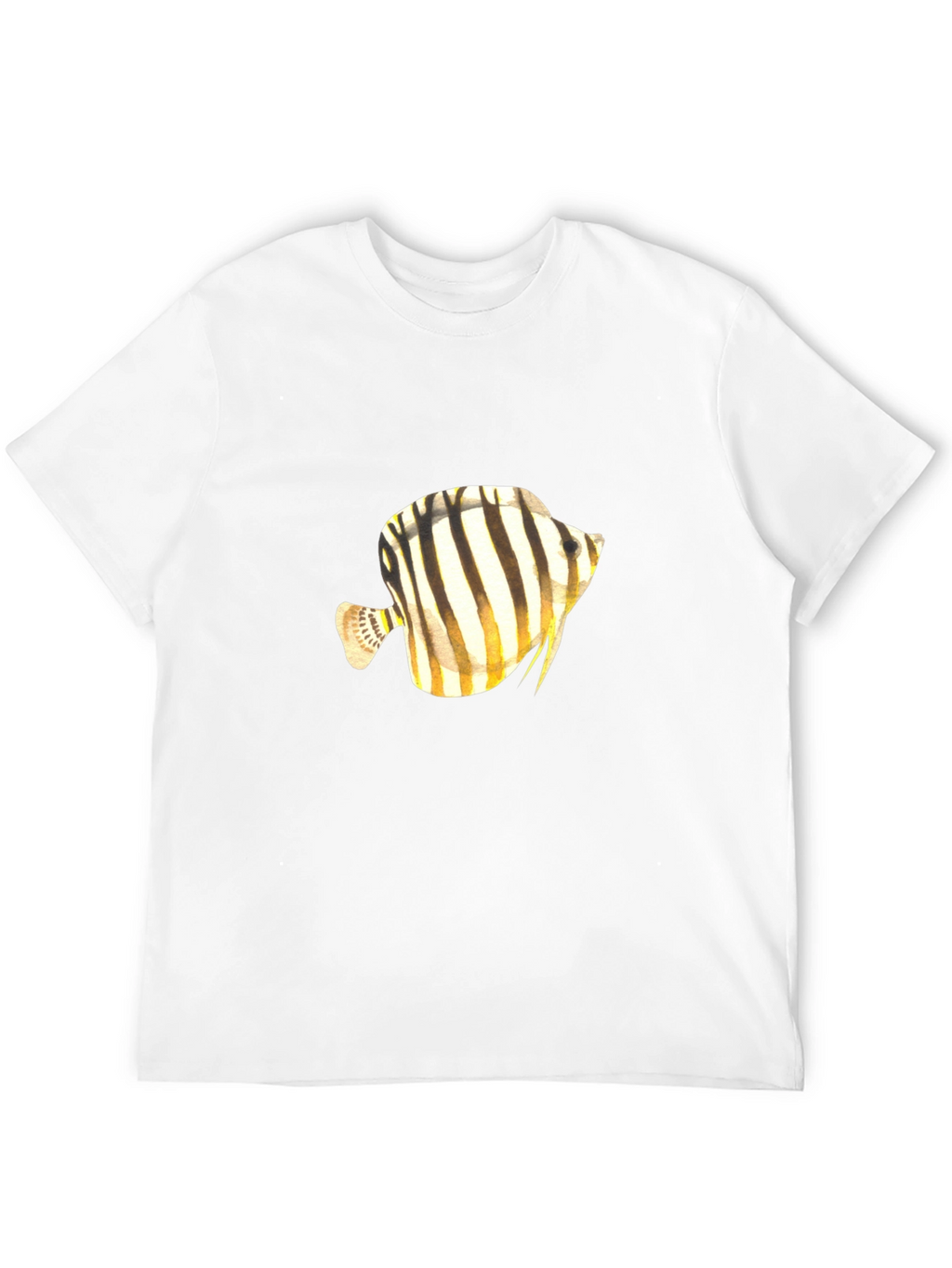 Stripped Fish Graphic Tee - Black