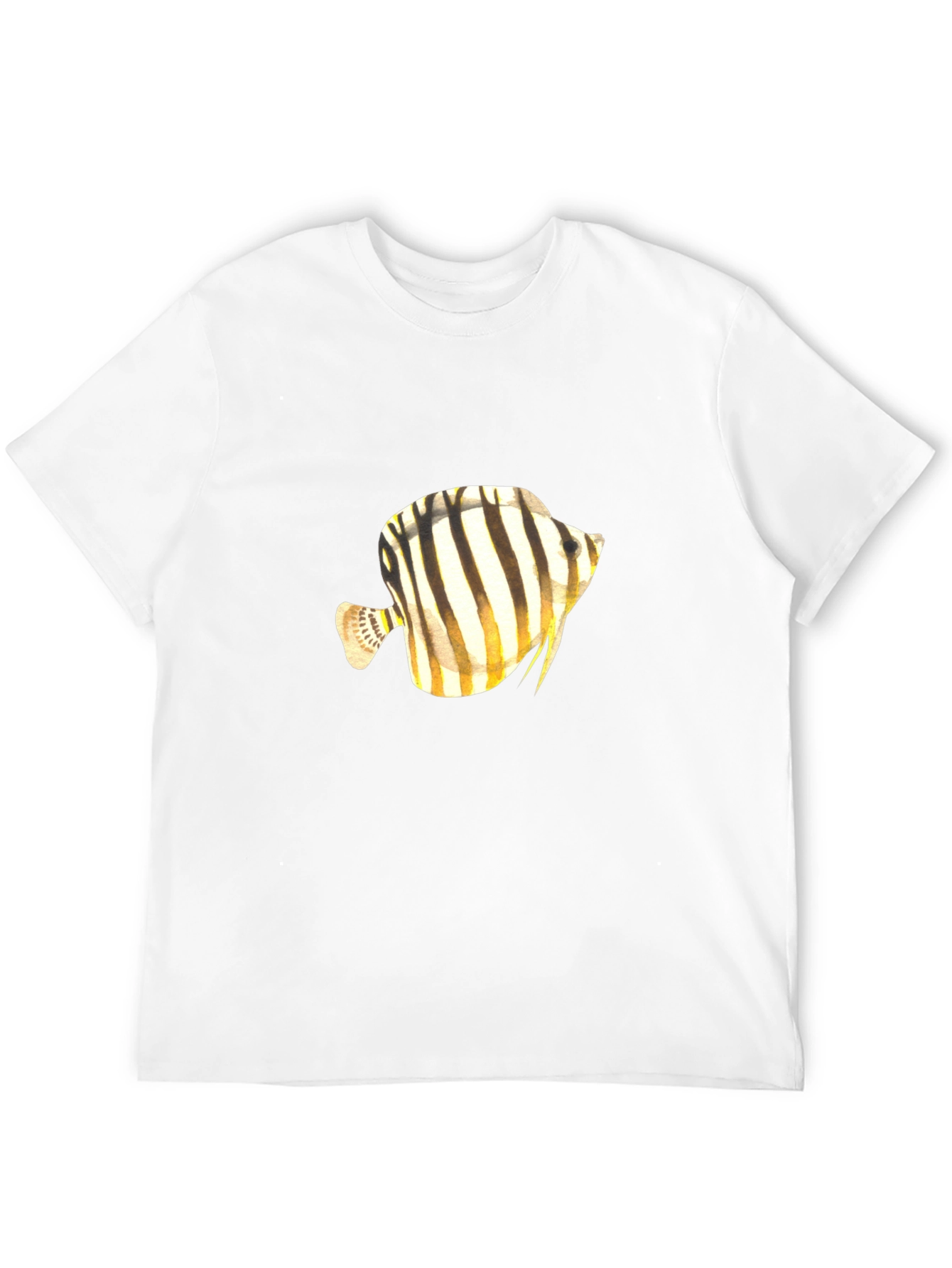 Stripped Fish Graphic Tee - Black