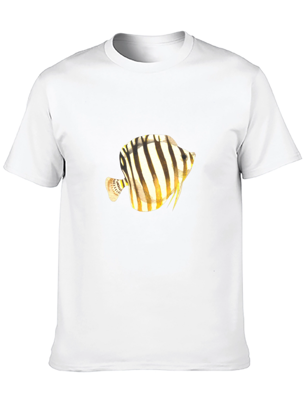 Stripped Fish Graphic Tee - Black