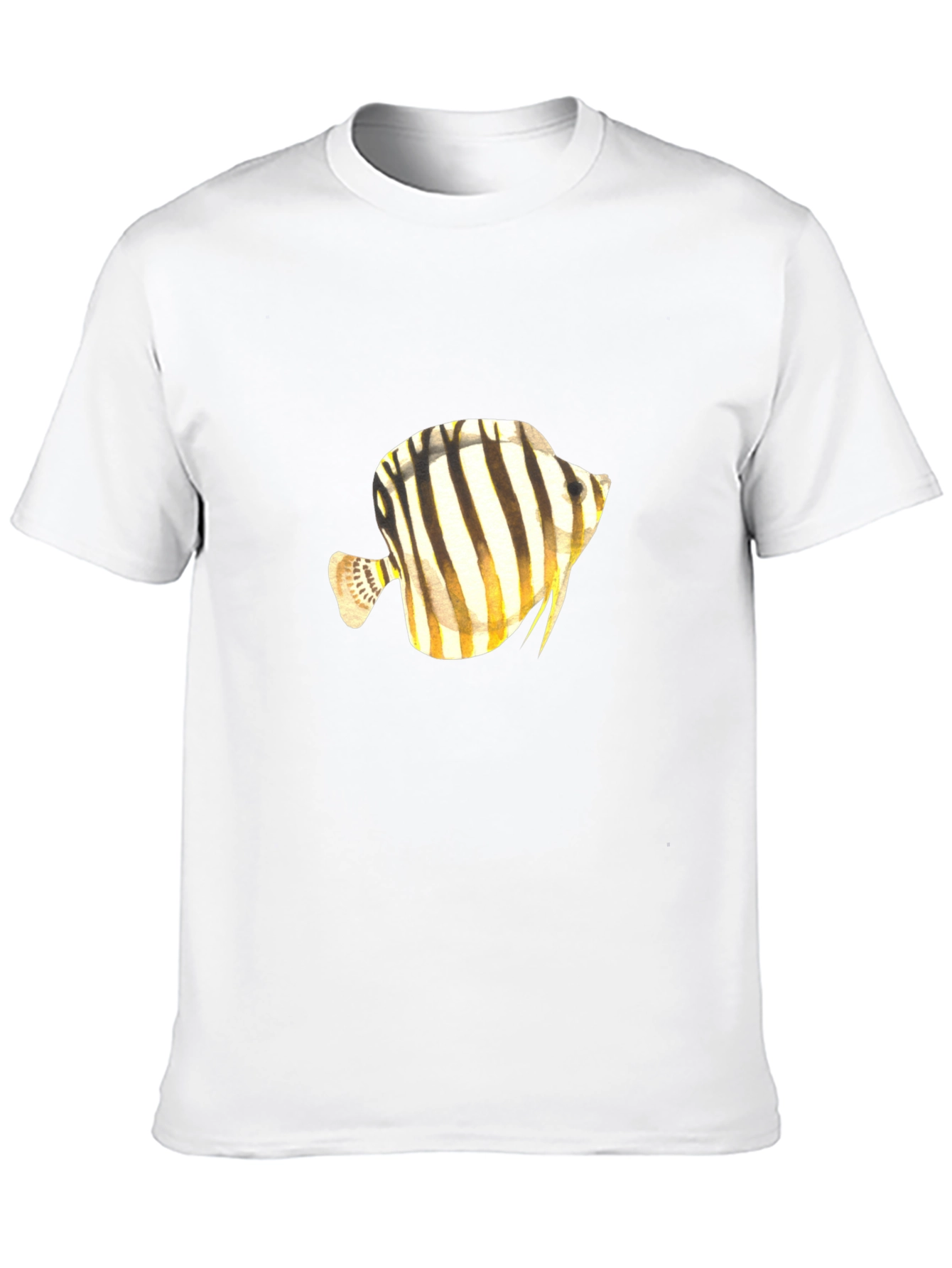 Stripped Fish Graphic Tee - Black