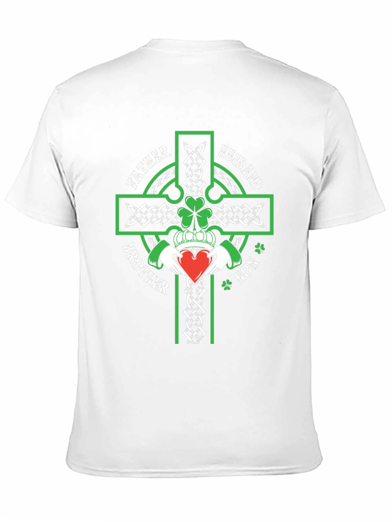 Celtic Knot Cross Claddagh Father Husband Son T-Shirt