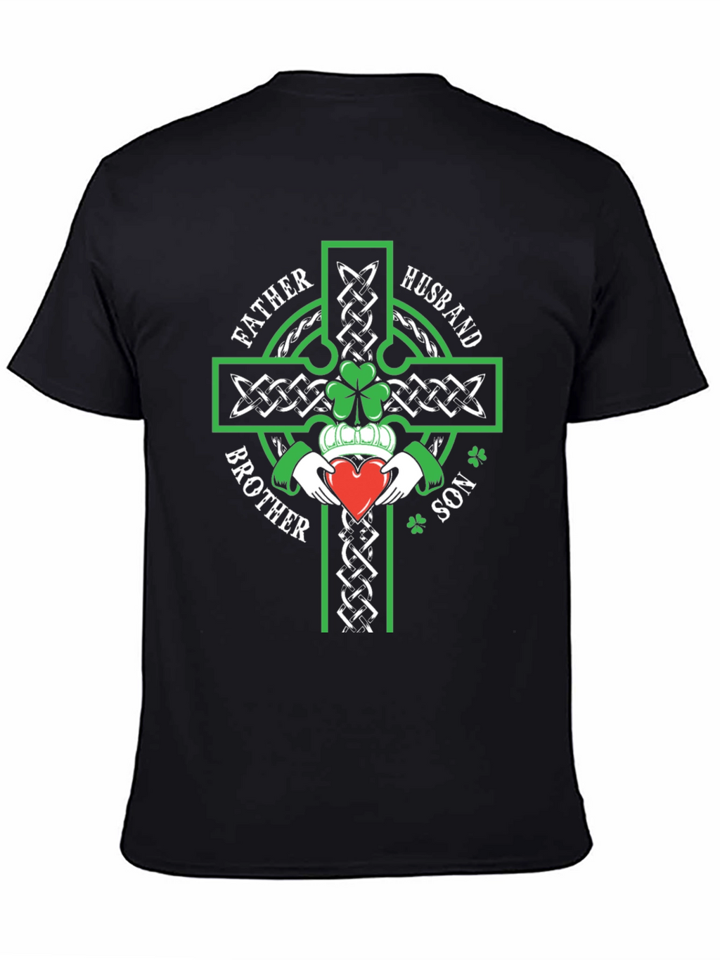 Celtic Knot Cross Claddagh Father Husband Son T-Shirt
