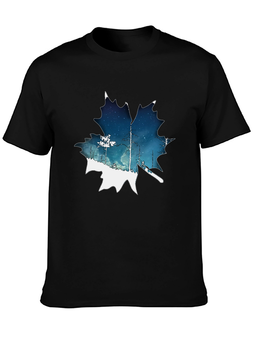 Nature Inspired Maple Leaf Graphic T-Shirt