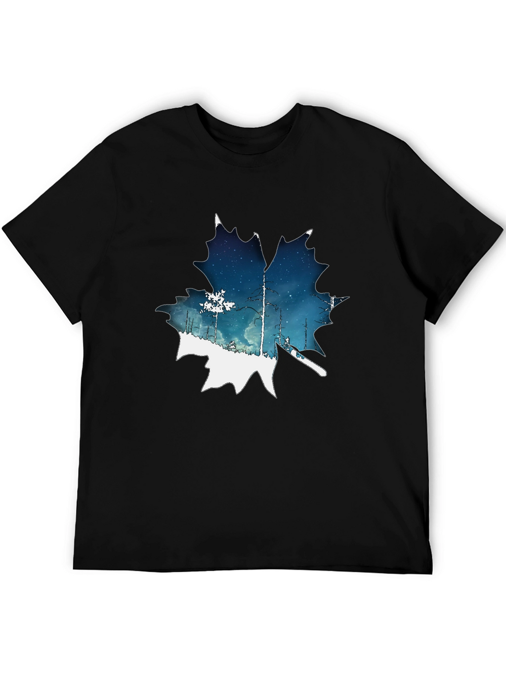 Nature Inspired Maple Leaf Graphic T-Shirt