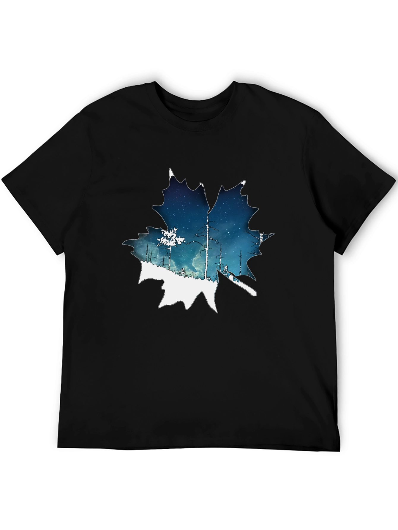 Nature Inspired Maple Leaf Graphic T-Shirt