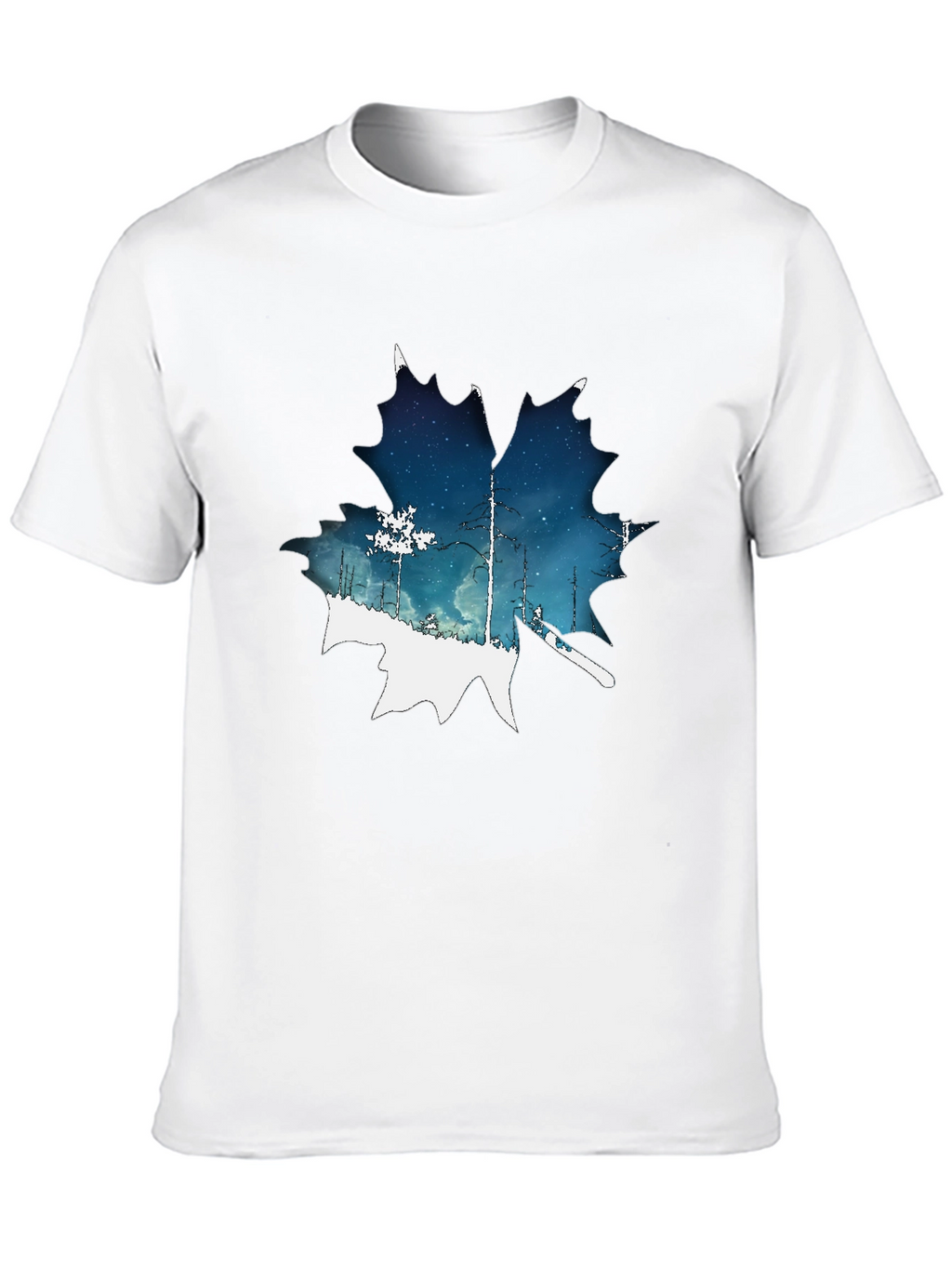 Nature Inspired Maple Leaf Graphic T-Shirt