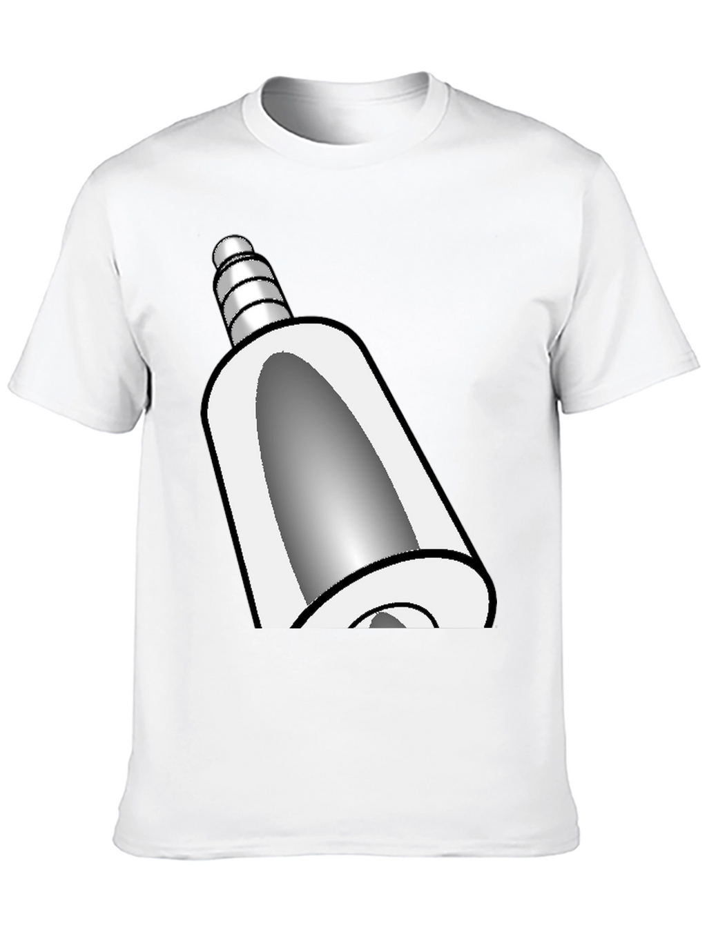 Novelty Cartoon Bell Graphic Black T-Shirt