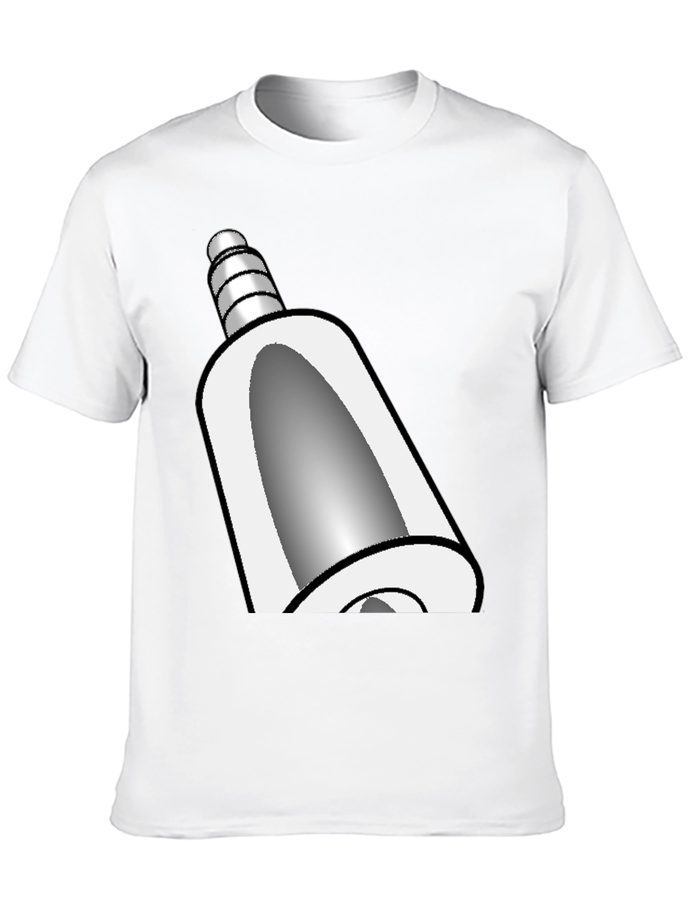 Novelty Cartoon Bell Graphic Black T-Shirt