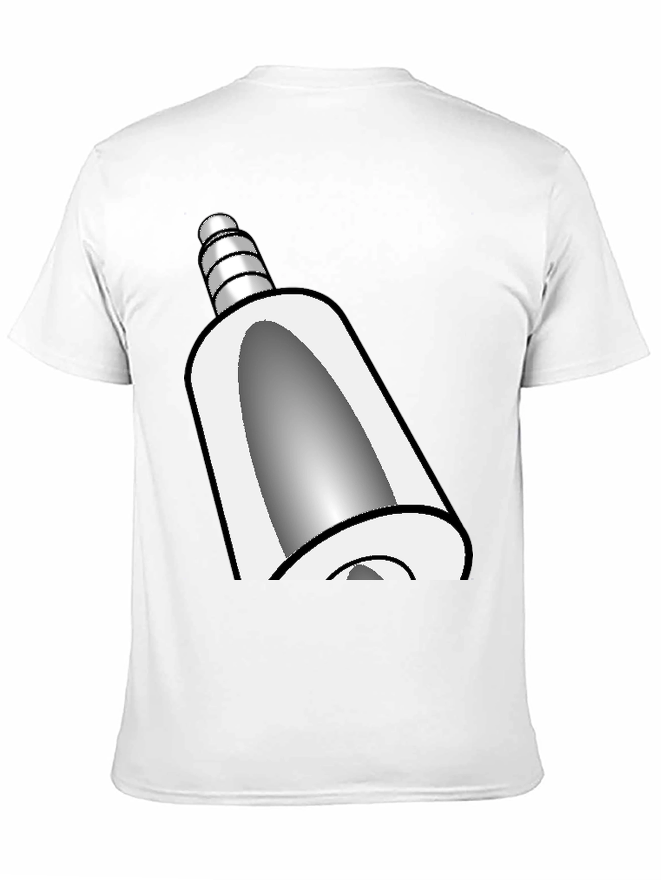 Novelty Cartoon Bell Graphic Black T-Shirt