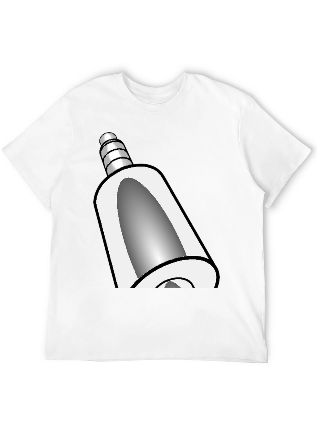 Novelty Cartoon Bell Graphic Black T-Shirt