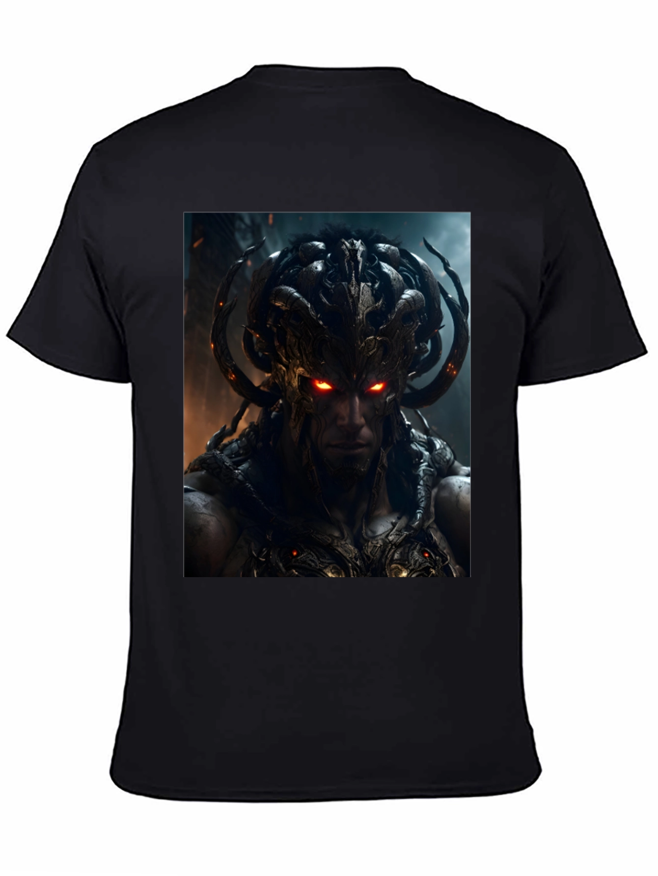 Demon Warrior Graphic Black T-Shirt