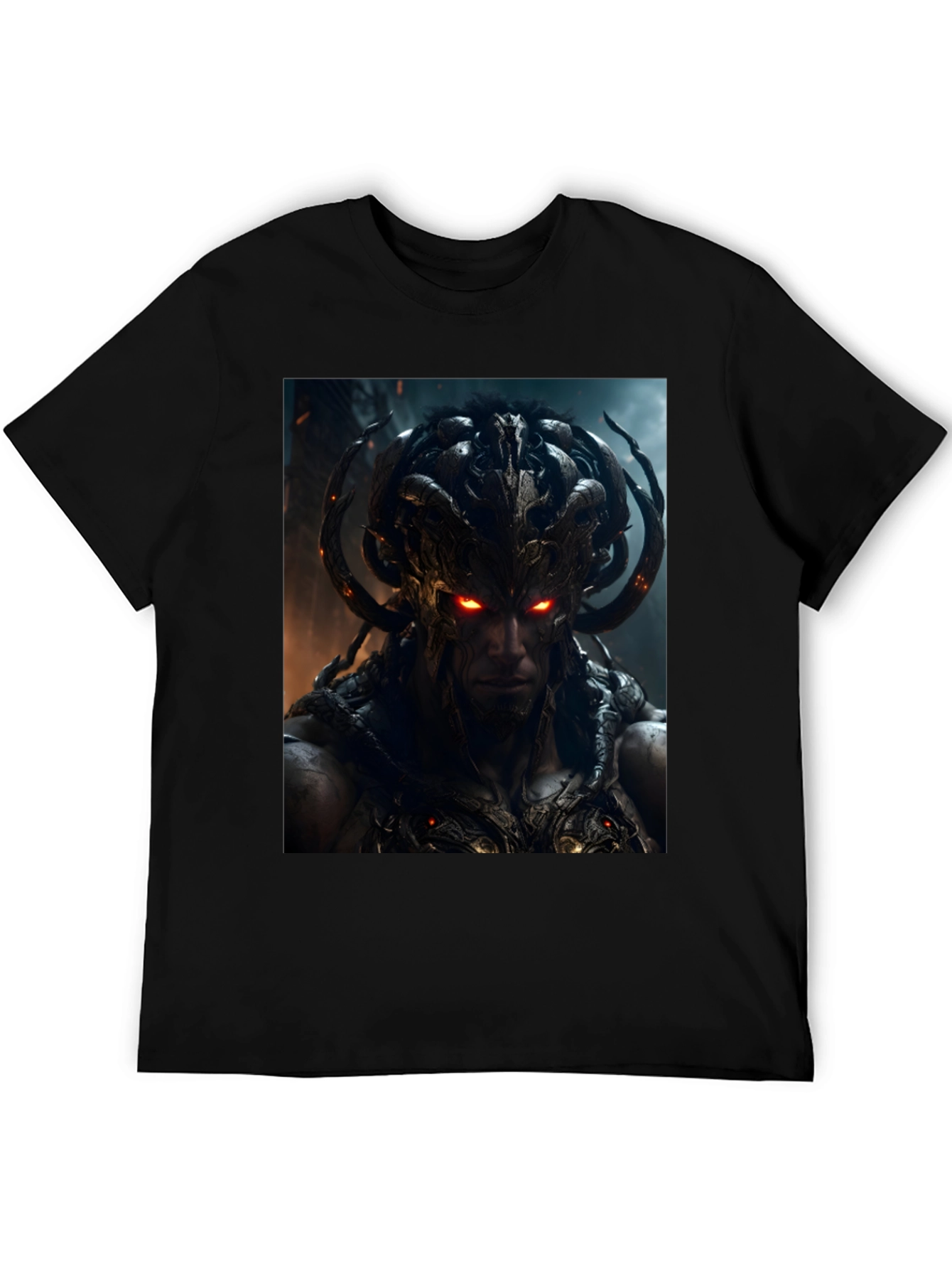 Demon Warrior Graphic Black T-Shirt