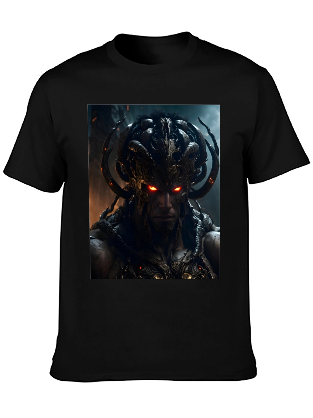 Demon Warrior Graphic Black T-Shirt