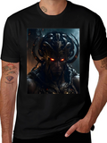Demon Warrior Graphic Black T-Shirt