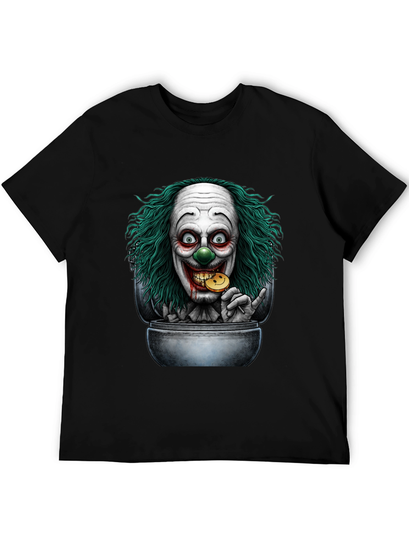 Creepy Clown in Pot T-Shirt - Dark Humor Graphic Tee