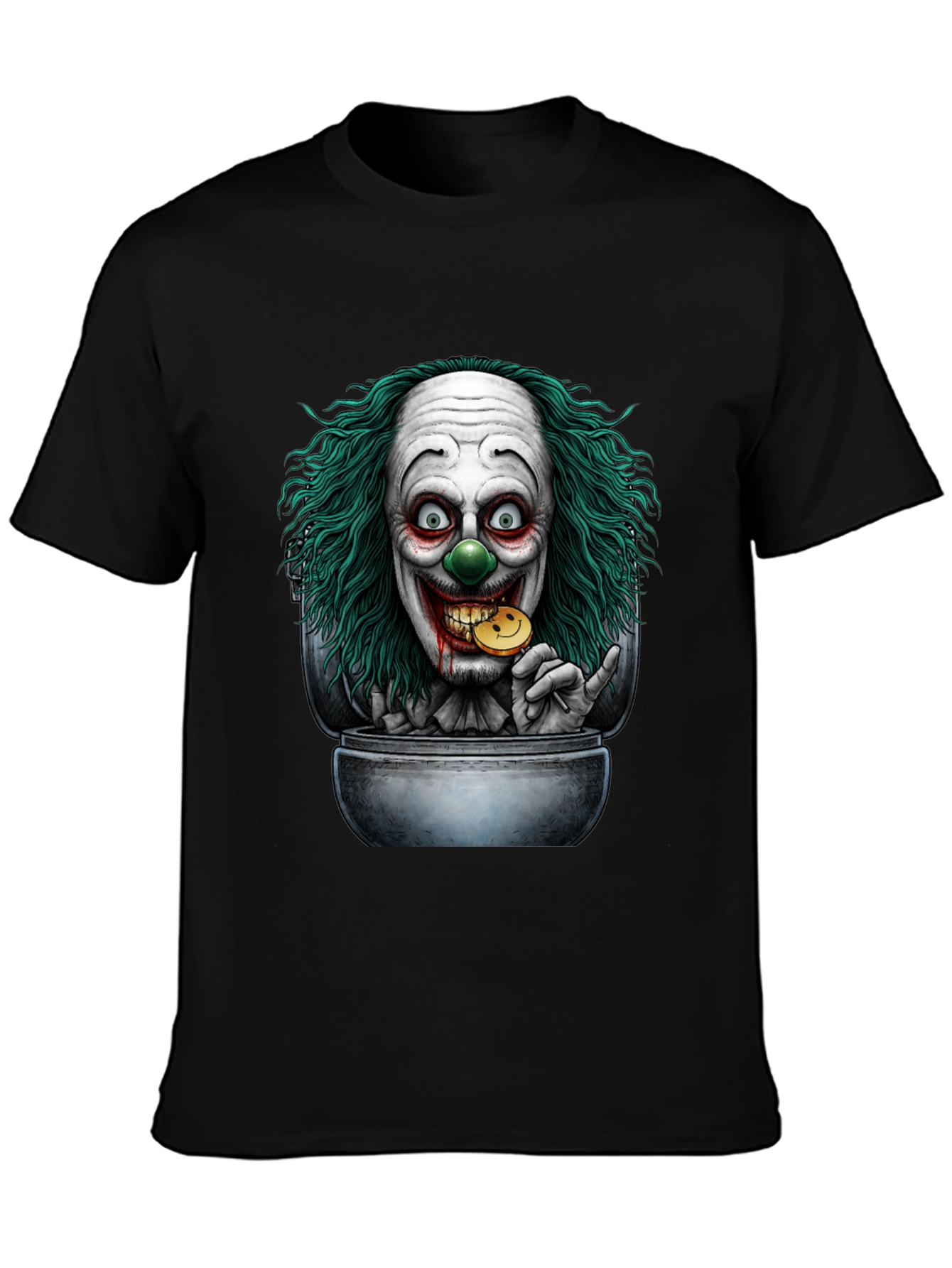 Creepy Clown in Pot T-Shirt - Dark Humor Graphic Tee