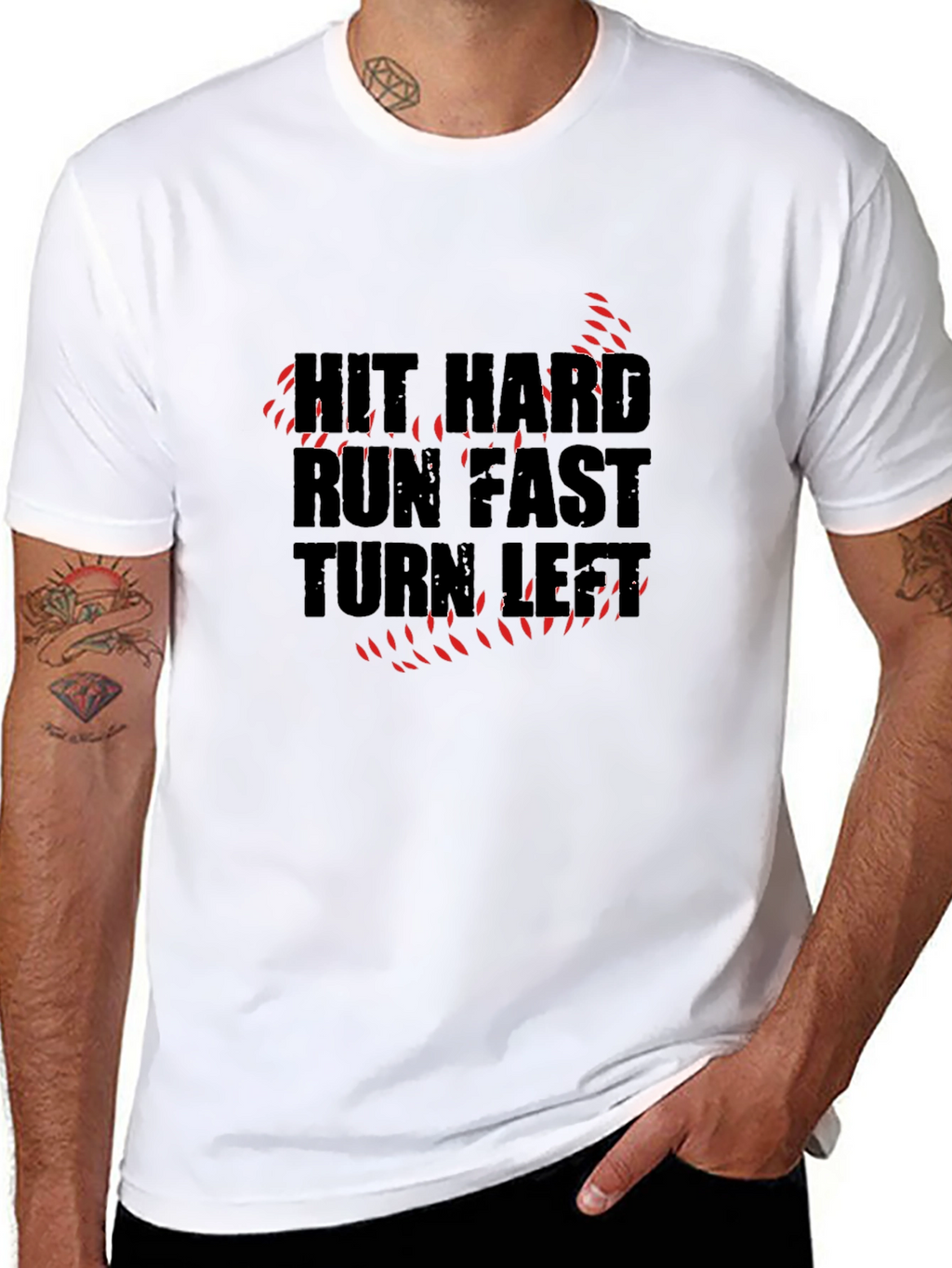 Hit Hard Run Fast Graphic T-Shirt
