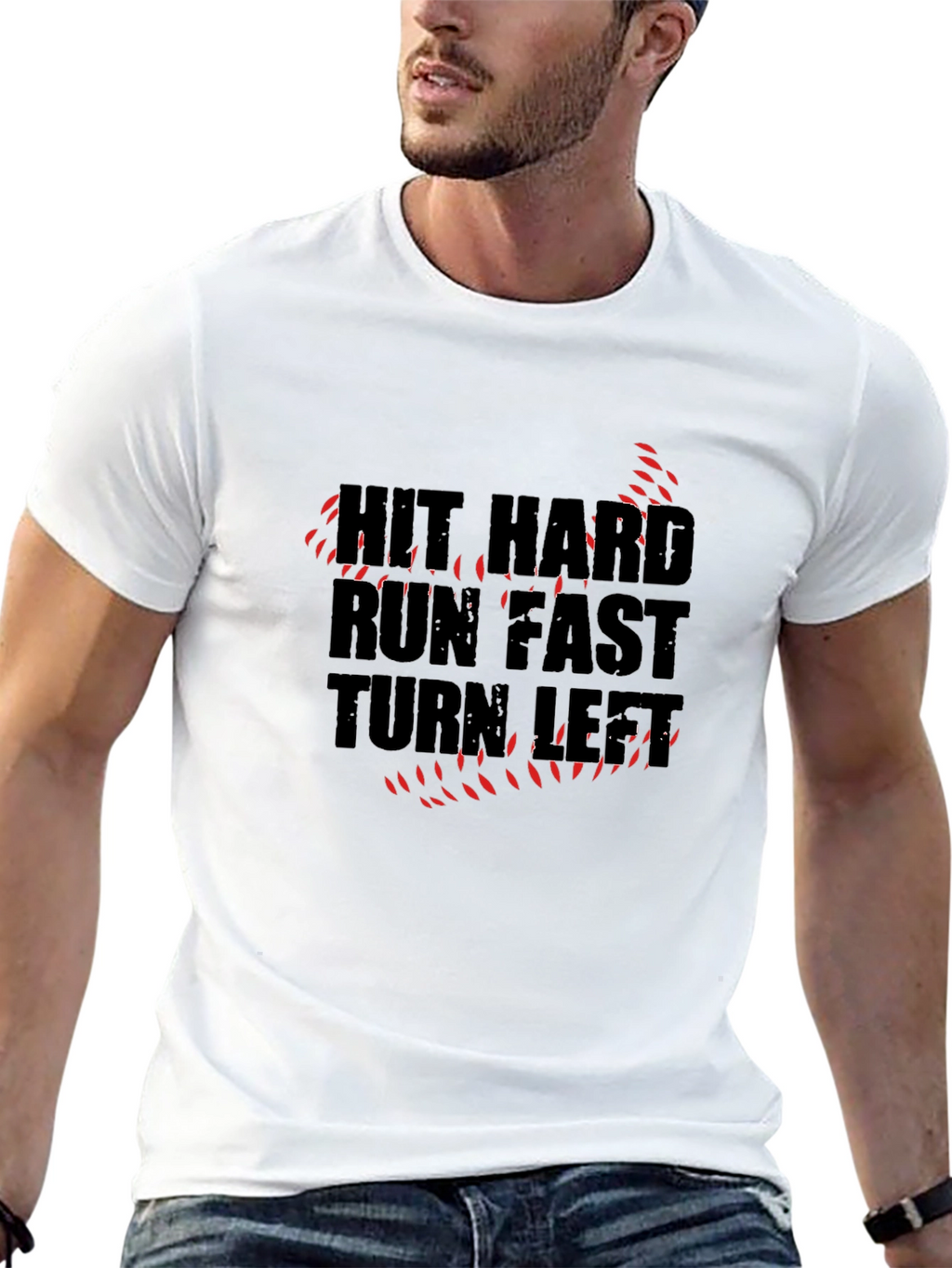 Hit Hard Run Fast Graphic T-Shirt