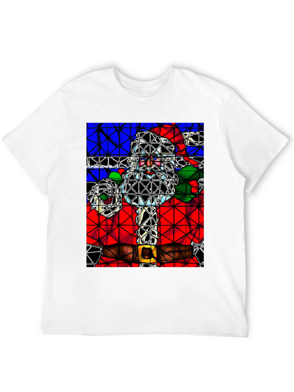 Abstract Santa Graphic Tee - Holiday Style